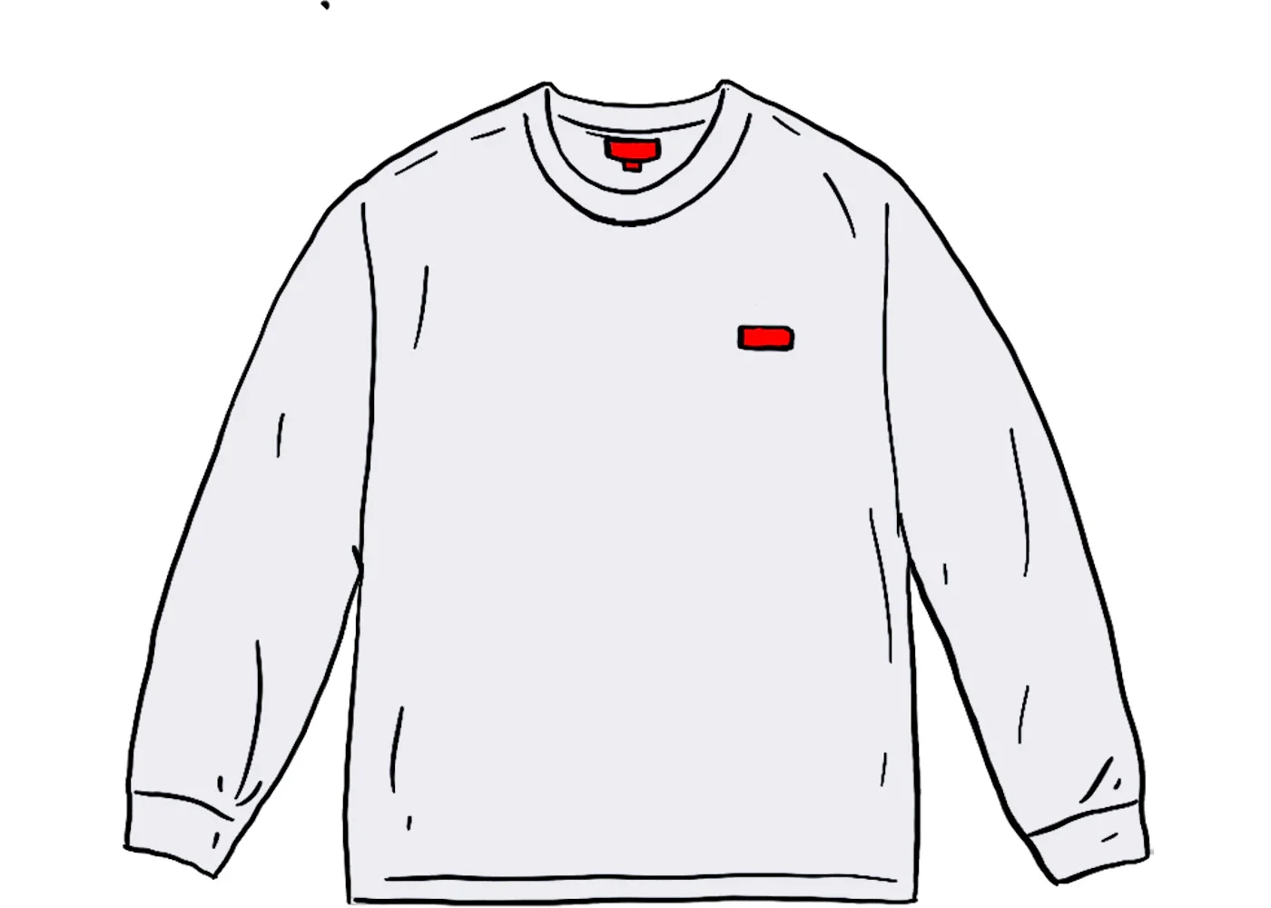 Supreme Small Box L/S Tee White - 1