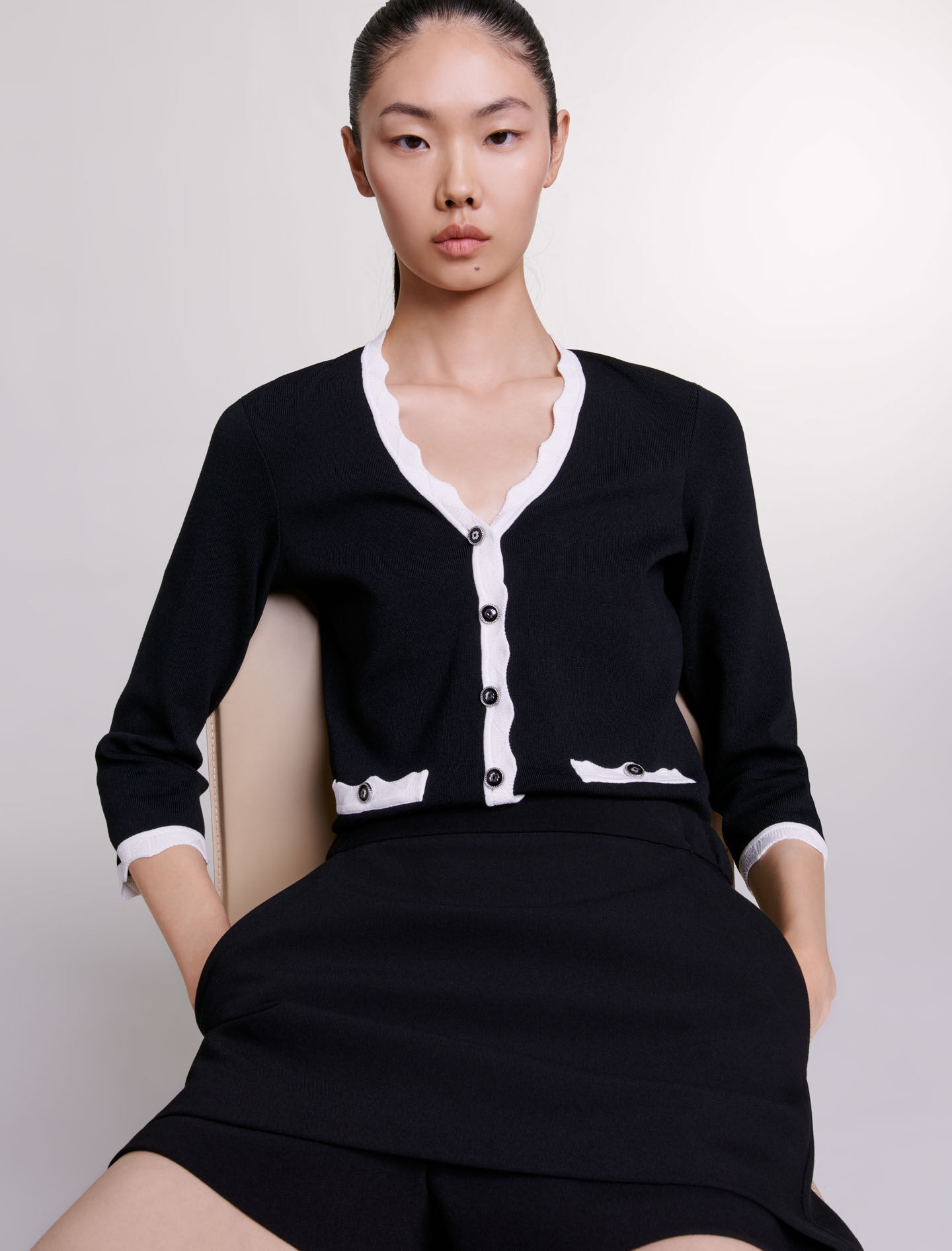 Two-tone cardigan - 3