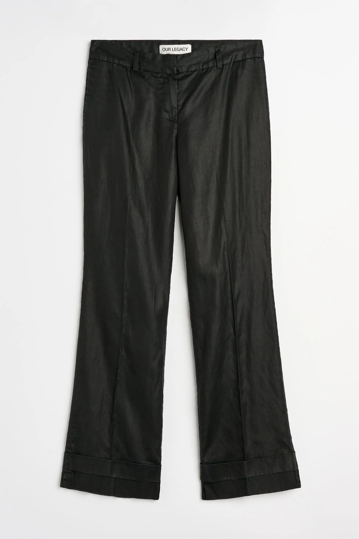 Hip Trouser Lacquer Black Mirror Tencel - 1