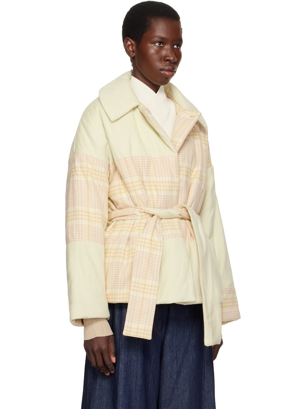 Beige Patchwork Jacket - 2