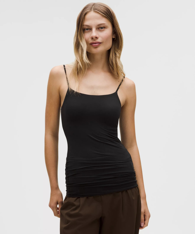 Wundermost Ultra-Soft Nulu Spaghetti-Strap Adjustable Long Cami Tank Top 1