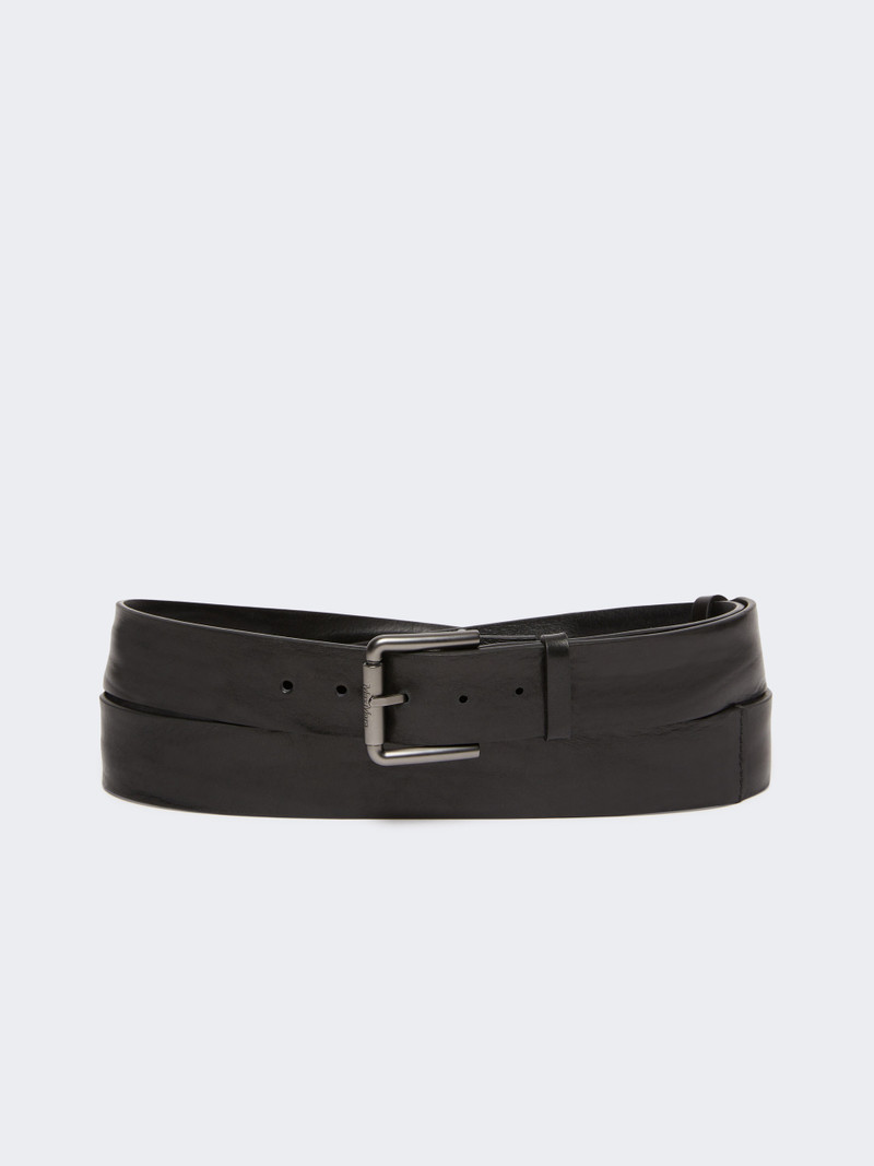 BUCKLE40XLONG Long leather belt 1