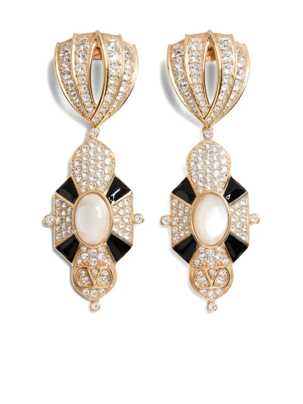 Pas Plus crystal-embellished earrings - 1