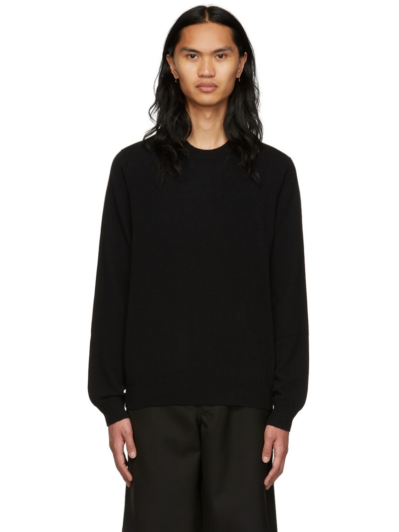 Black Lambswool Sweater - 1