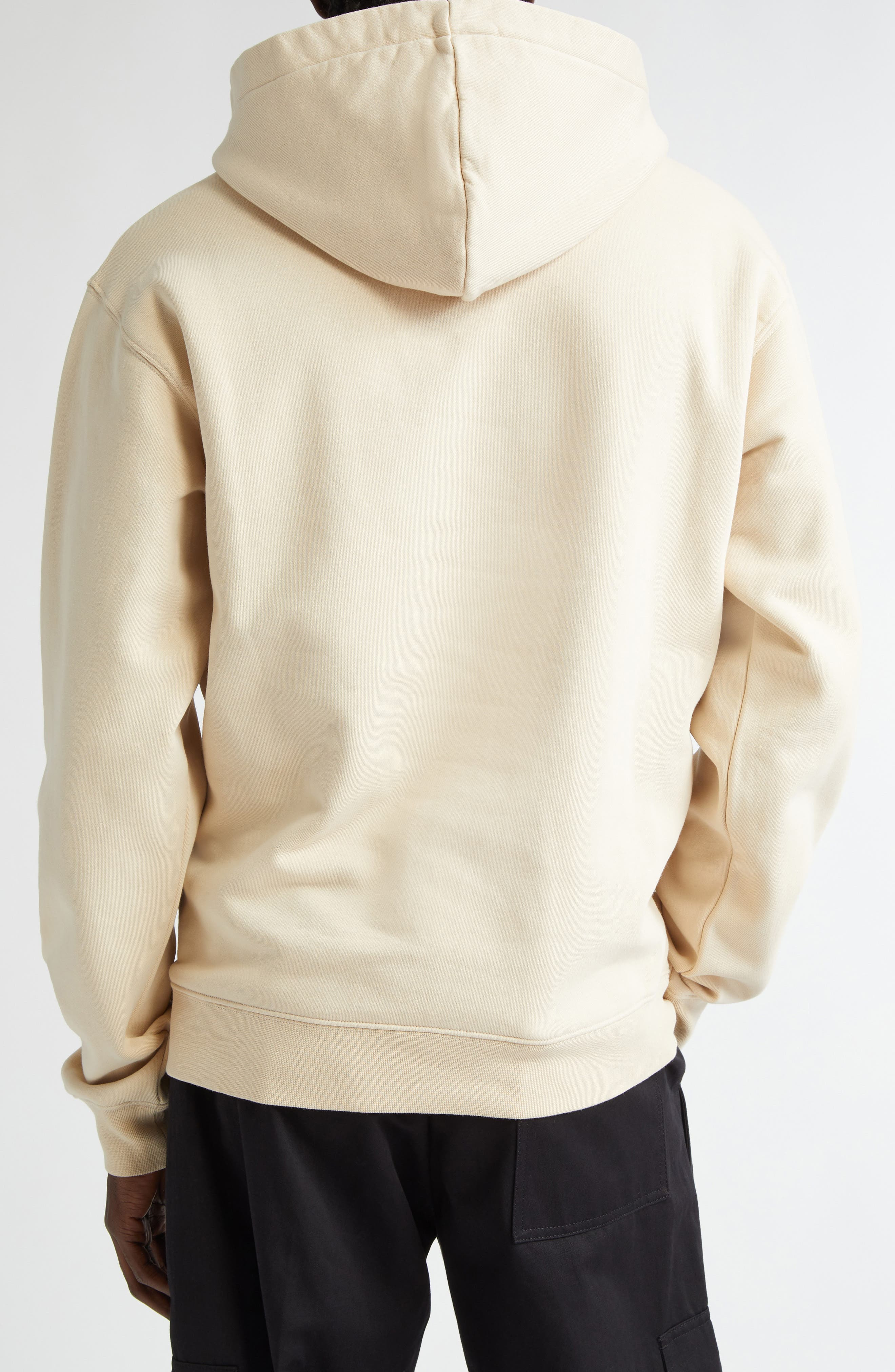 Jacquemus Le Hoodie Gros Grain Cotton Hoodie in Beige 150 at Nordstrom - 3