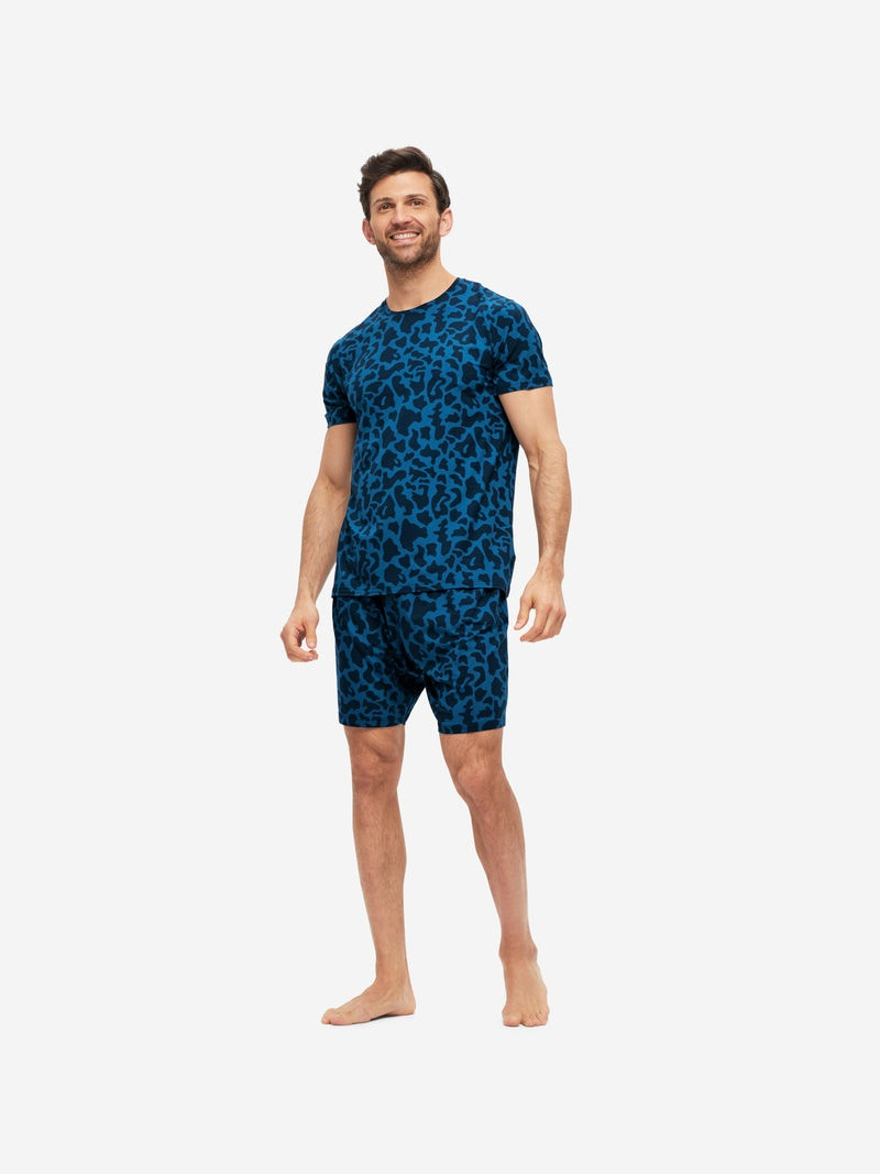 Derek Rose Men's Lounge Shorts London 7 Micro Modal Stretch Navy outlook