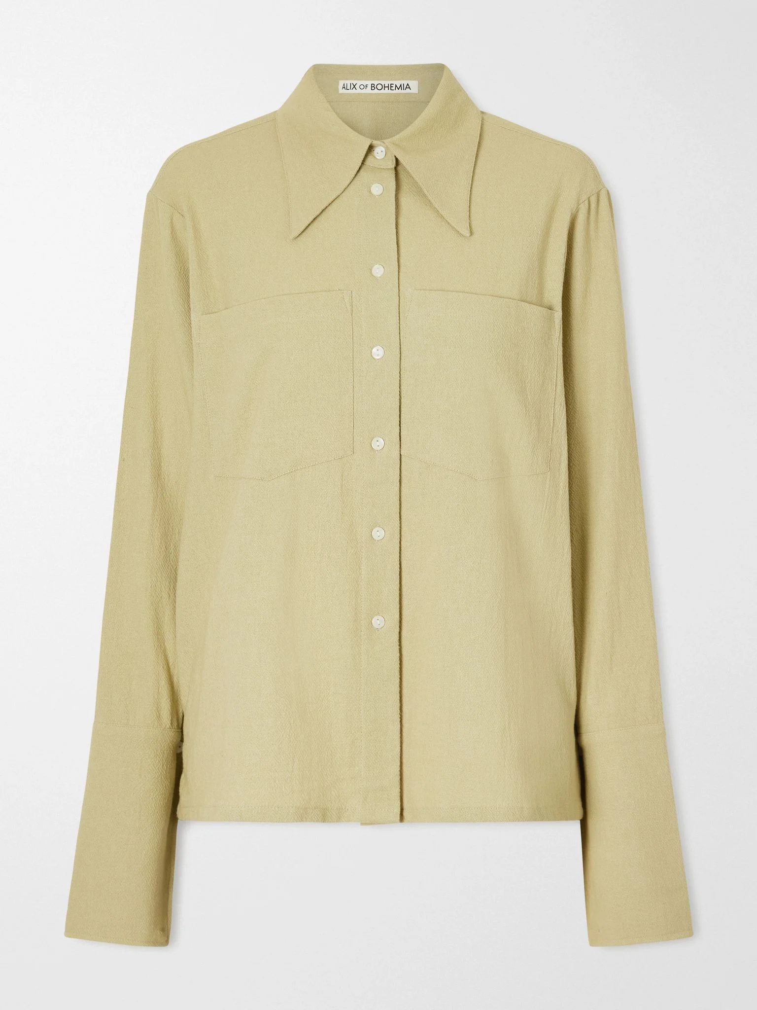 Delta cotton broken twill shirt Green - 1