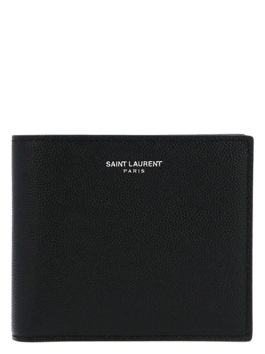 Saint Laurent Paris Logo-Print Leather Wallet - 1