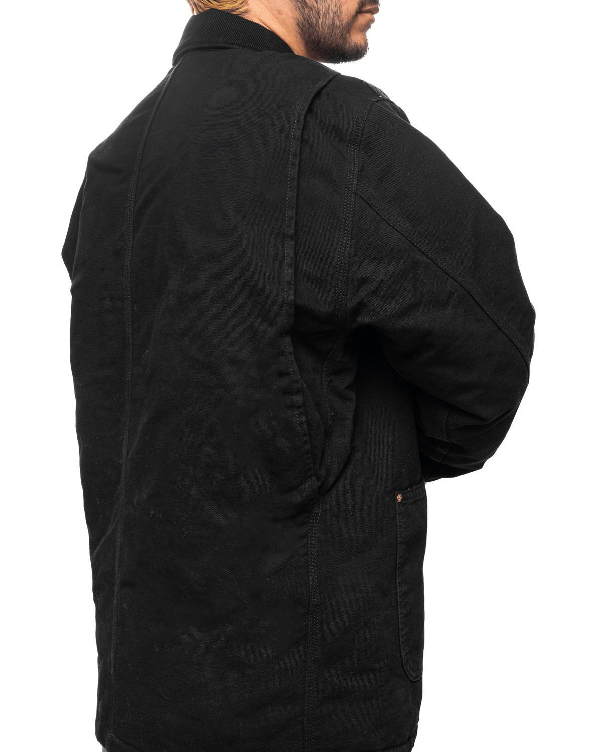 OG Chore Coat Black/Black (Aged Canvas) - 5