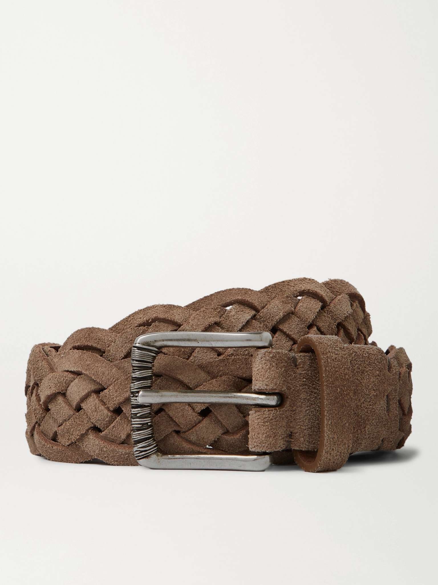 3cm Woven Suede Belt - 1