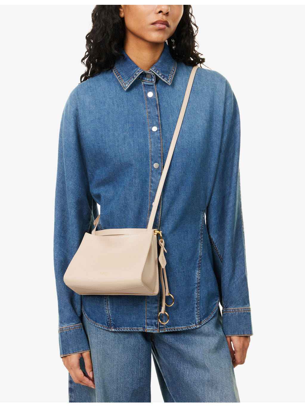 Le Click Square Small Leather Cross-Body Bag - 2