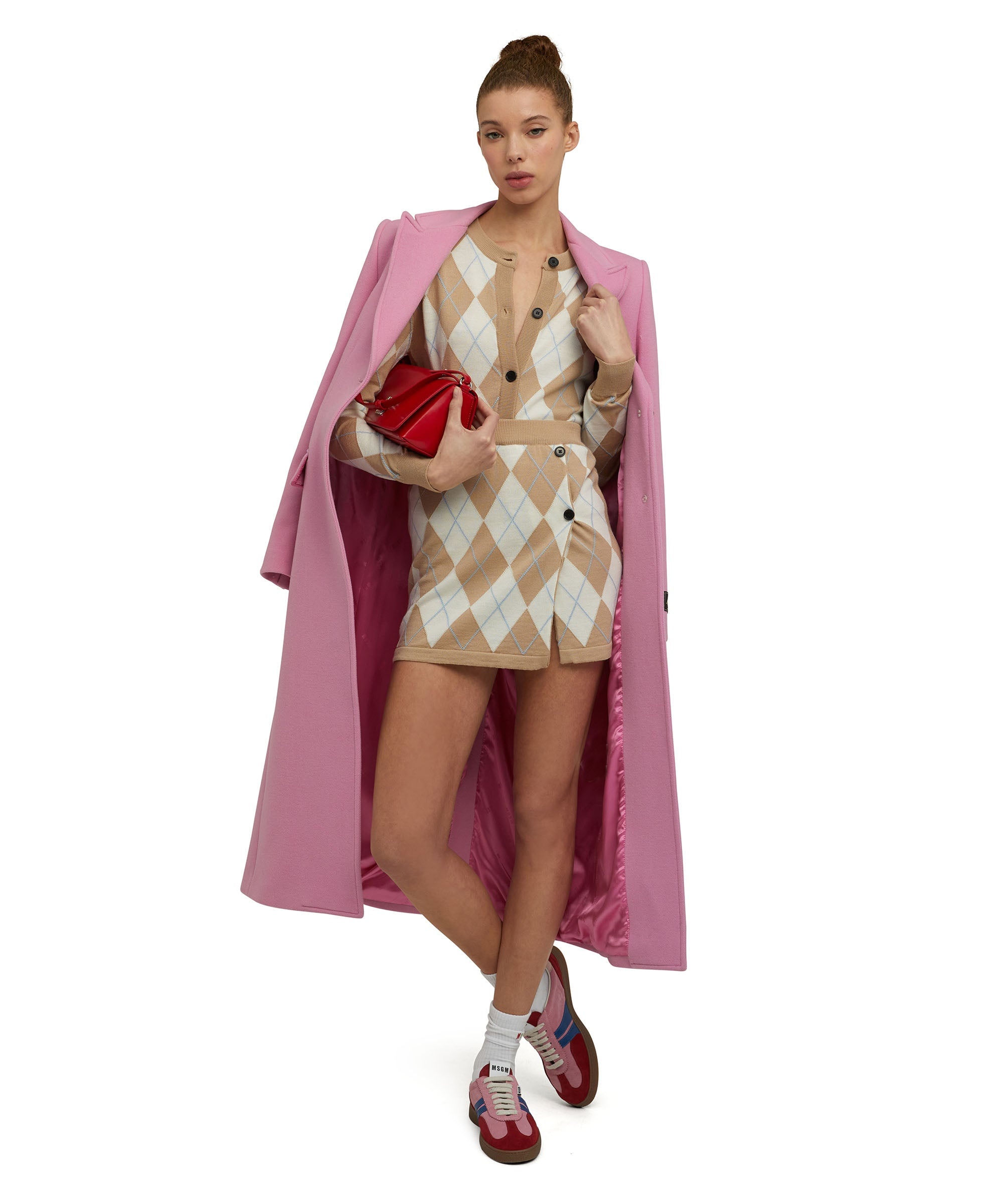 Vrigin wool cardigan with "Argyle" motif - 5