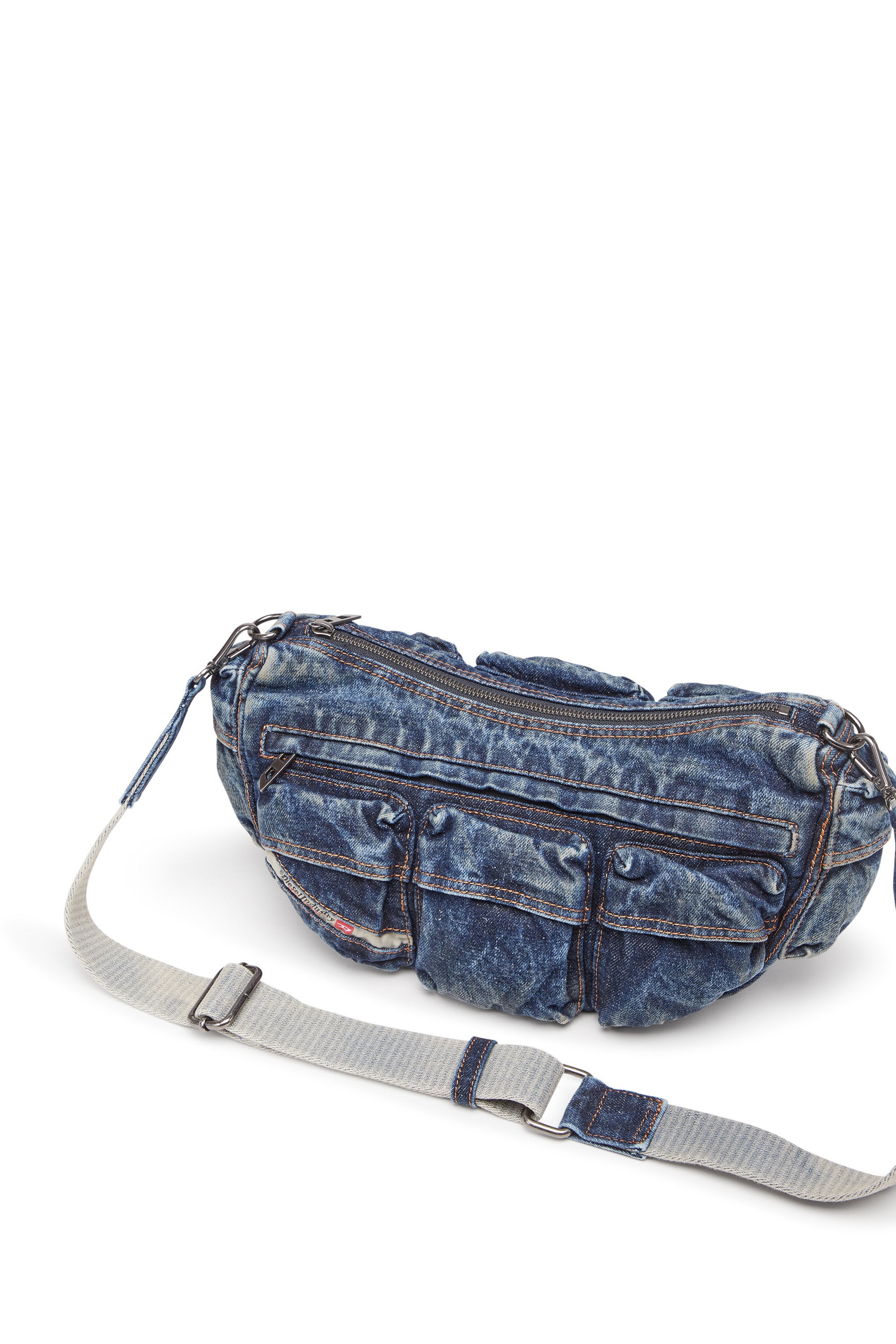 【DIESEL】Re-Edition Travel 3000 Shoulder Bag X Travel 3000 Shoulder Bag X - Multipocket bag in treated