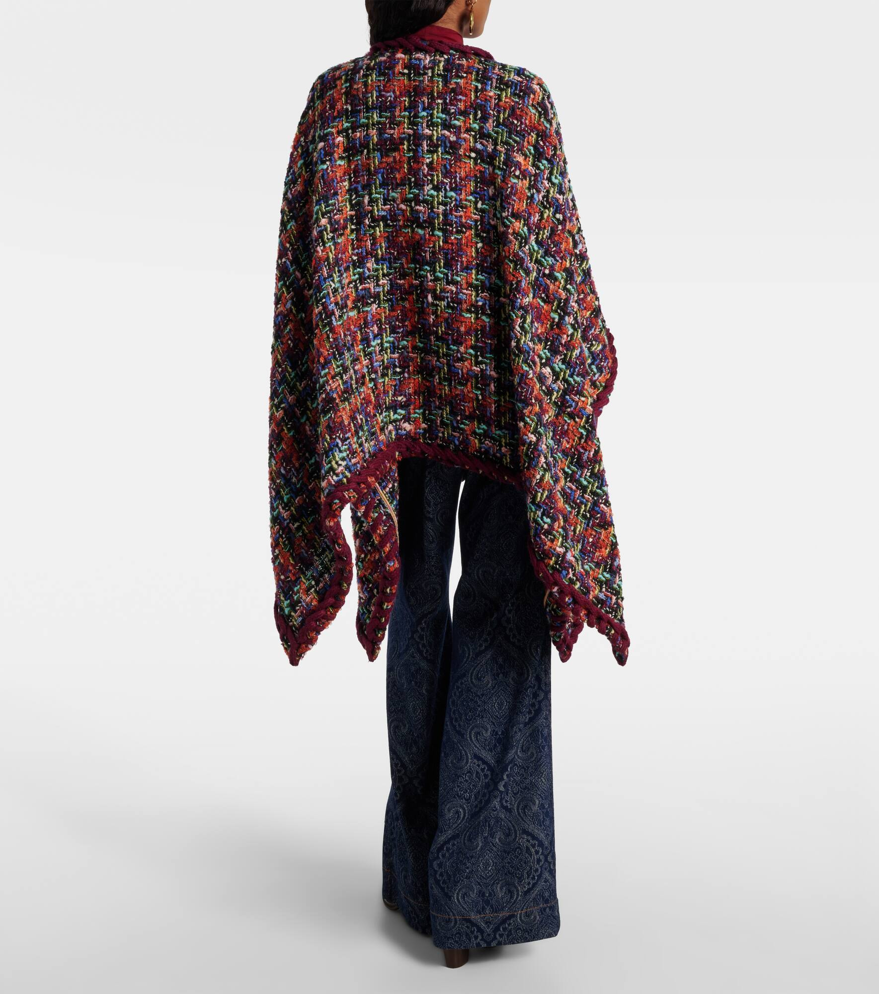 Wool, mohair, and cotton-blend cape - 3