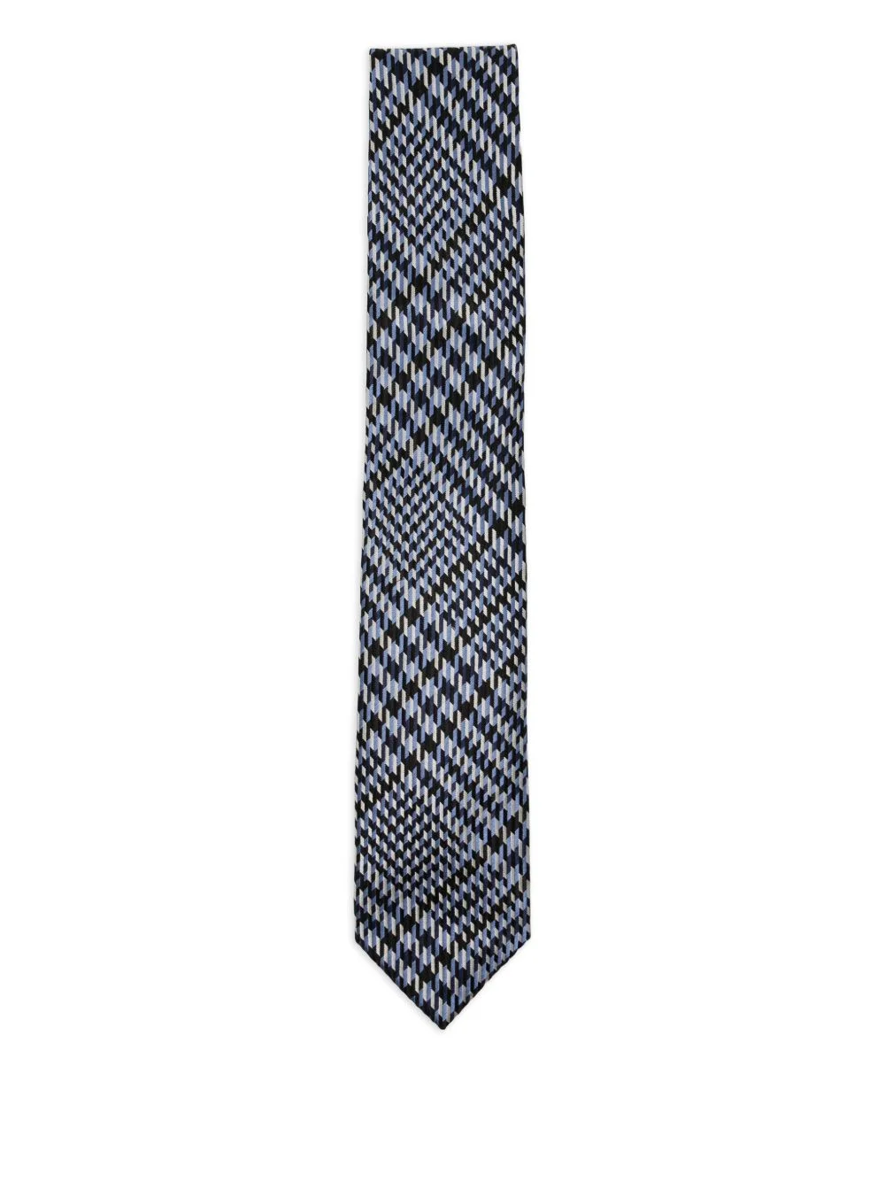 patterned silk tie - 1