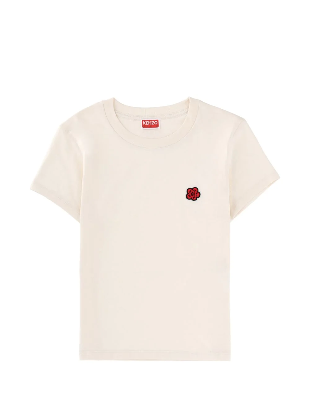 flower-appliqué T-shirt - 1