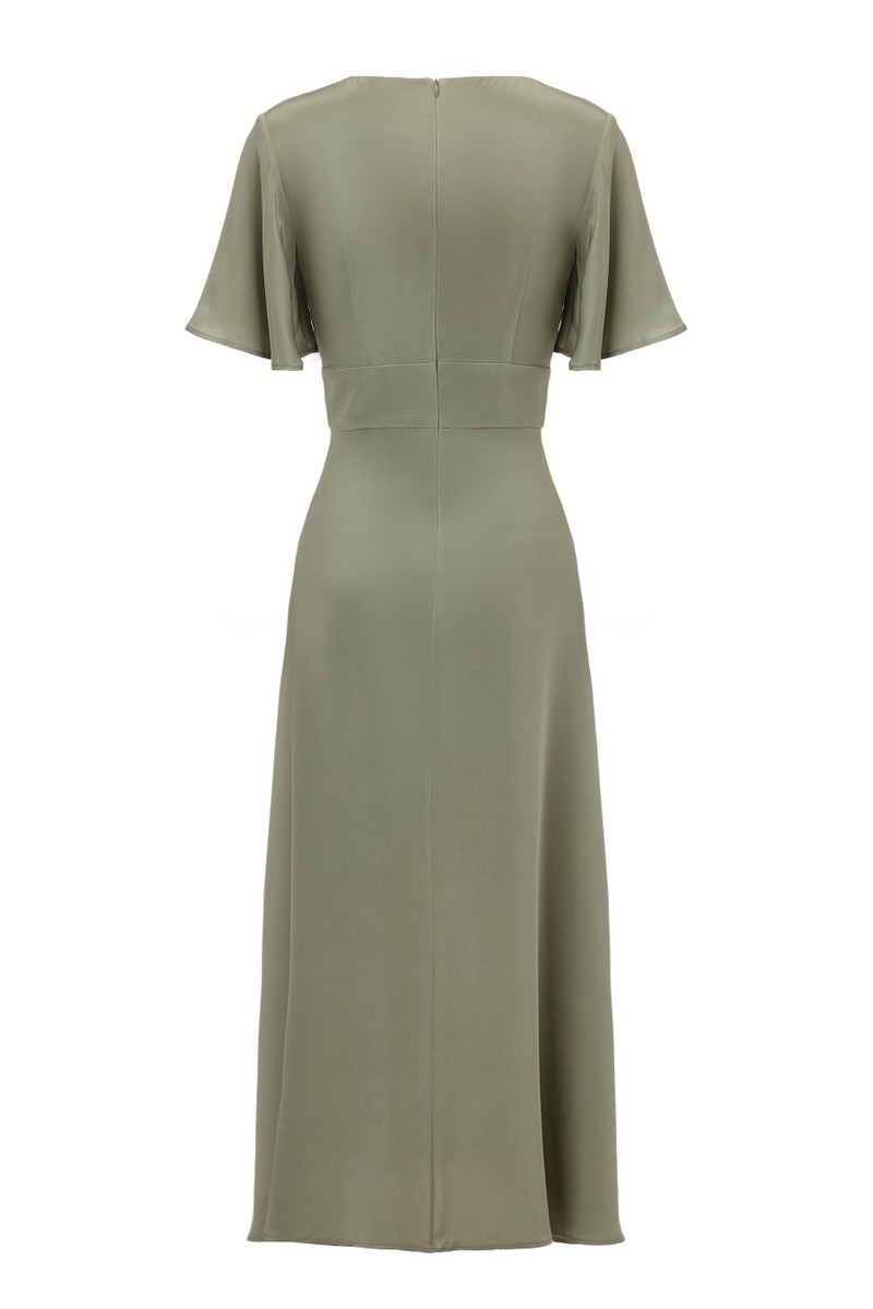 Coralie Silk Dress Open back 14