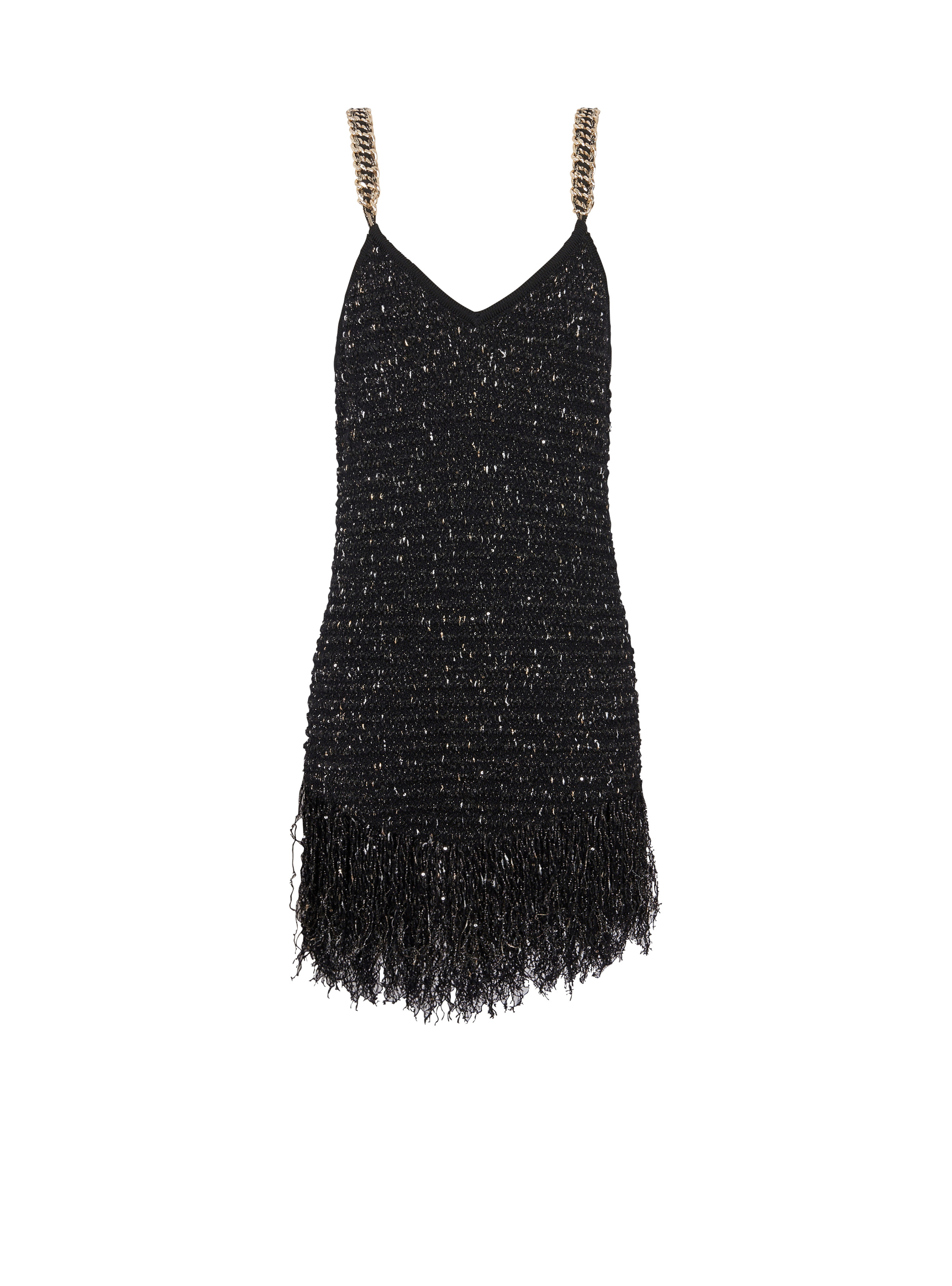 Fringed lurex tweed dress - 1