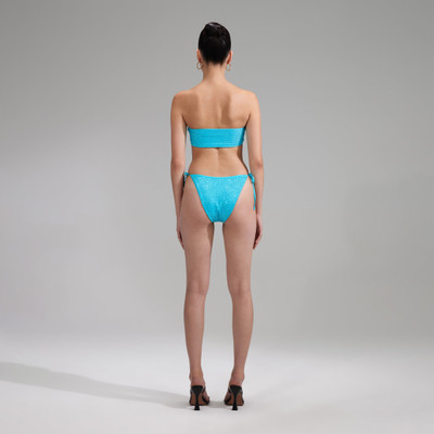 self-portrait Blue Rhinestone Brazilian Bikini Briefs outlook