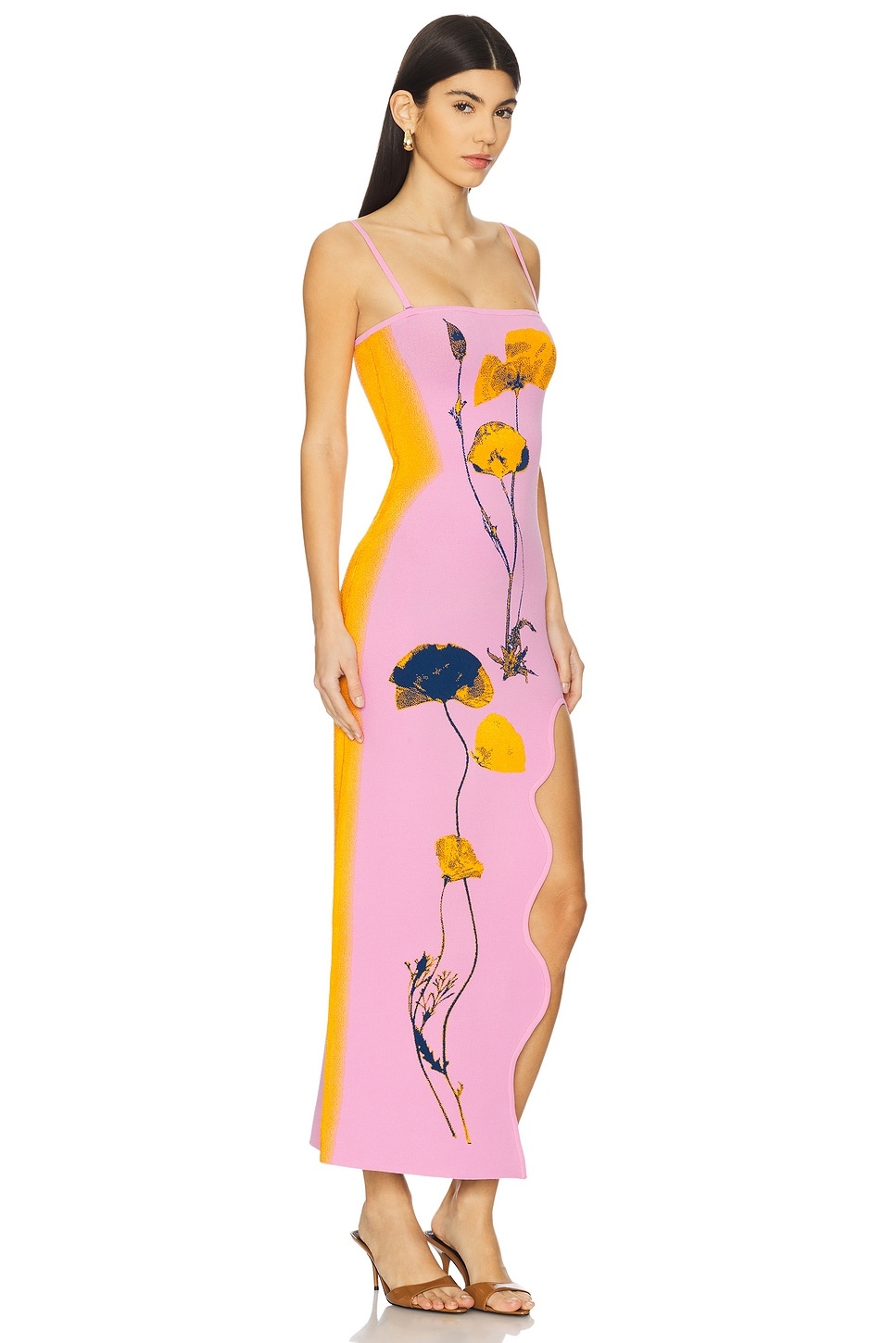 Iris Flower Print Maxi Tank Dress - 3