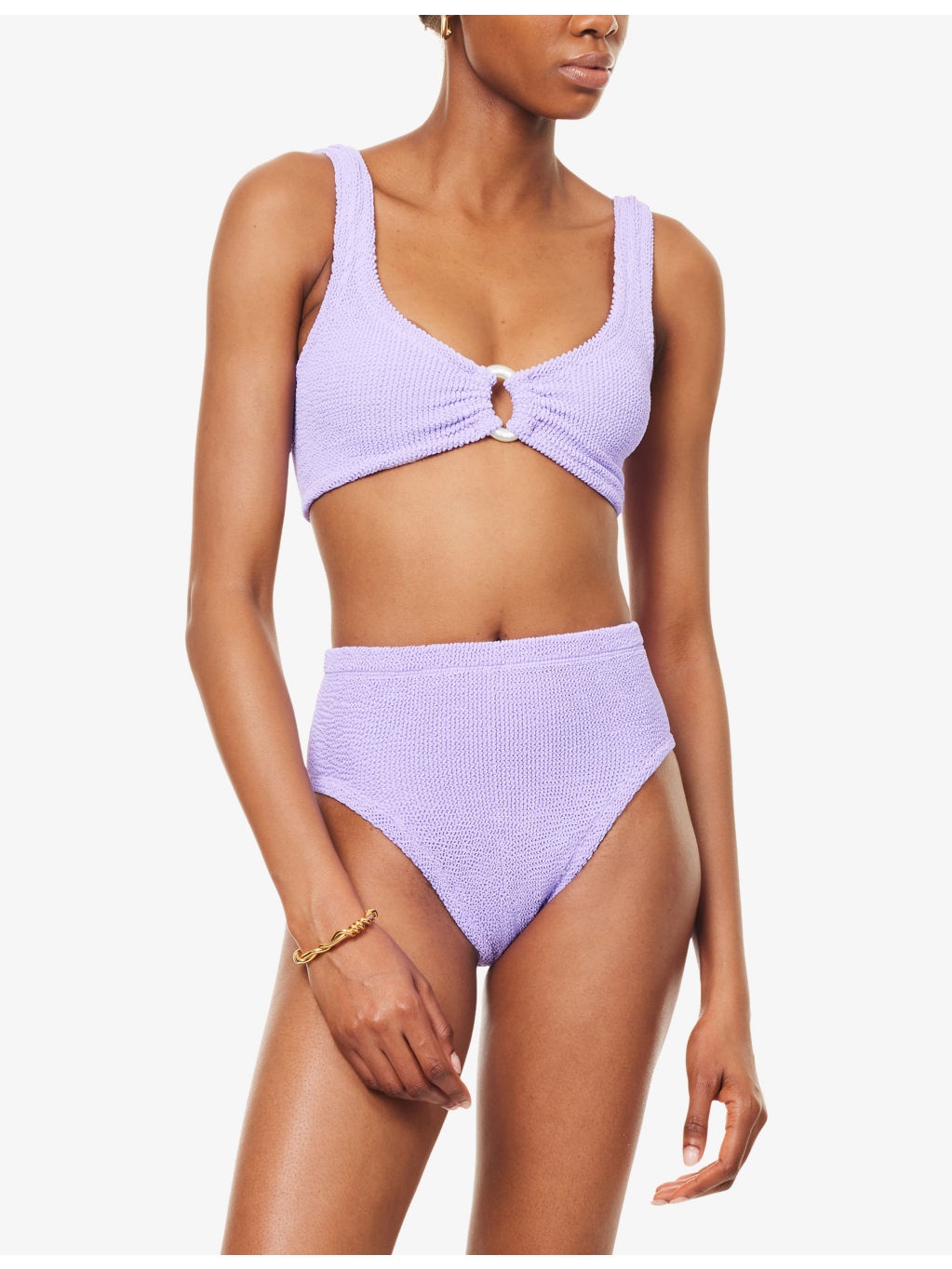 Nadine Pearly-Hoop Crinkle Bikini Set - 2