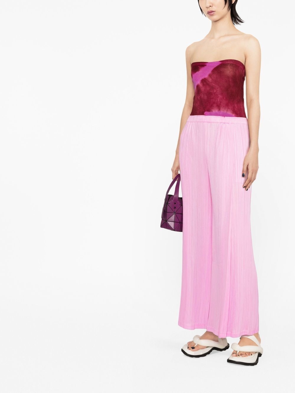 September plissé-effect cropped trousers - 2