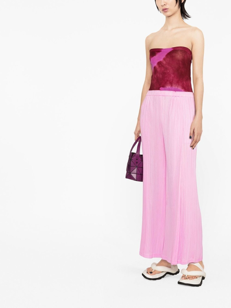 Pleats Please Issey Miyake September plissé effect cropped trousers outlook