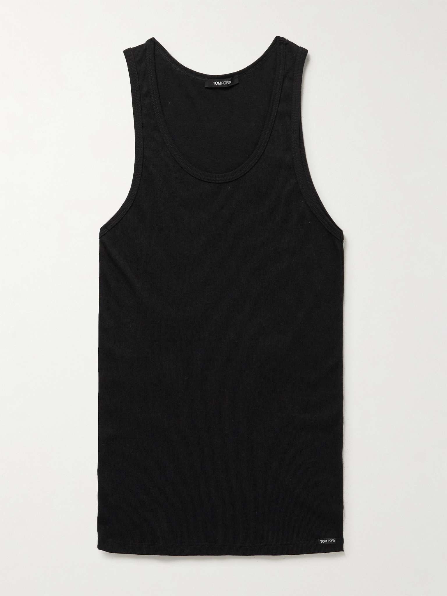 Ribbed Cotton and Modal-Blend Tank Top - 1