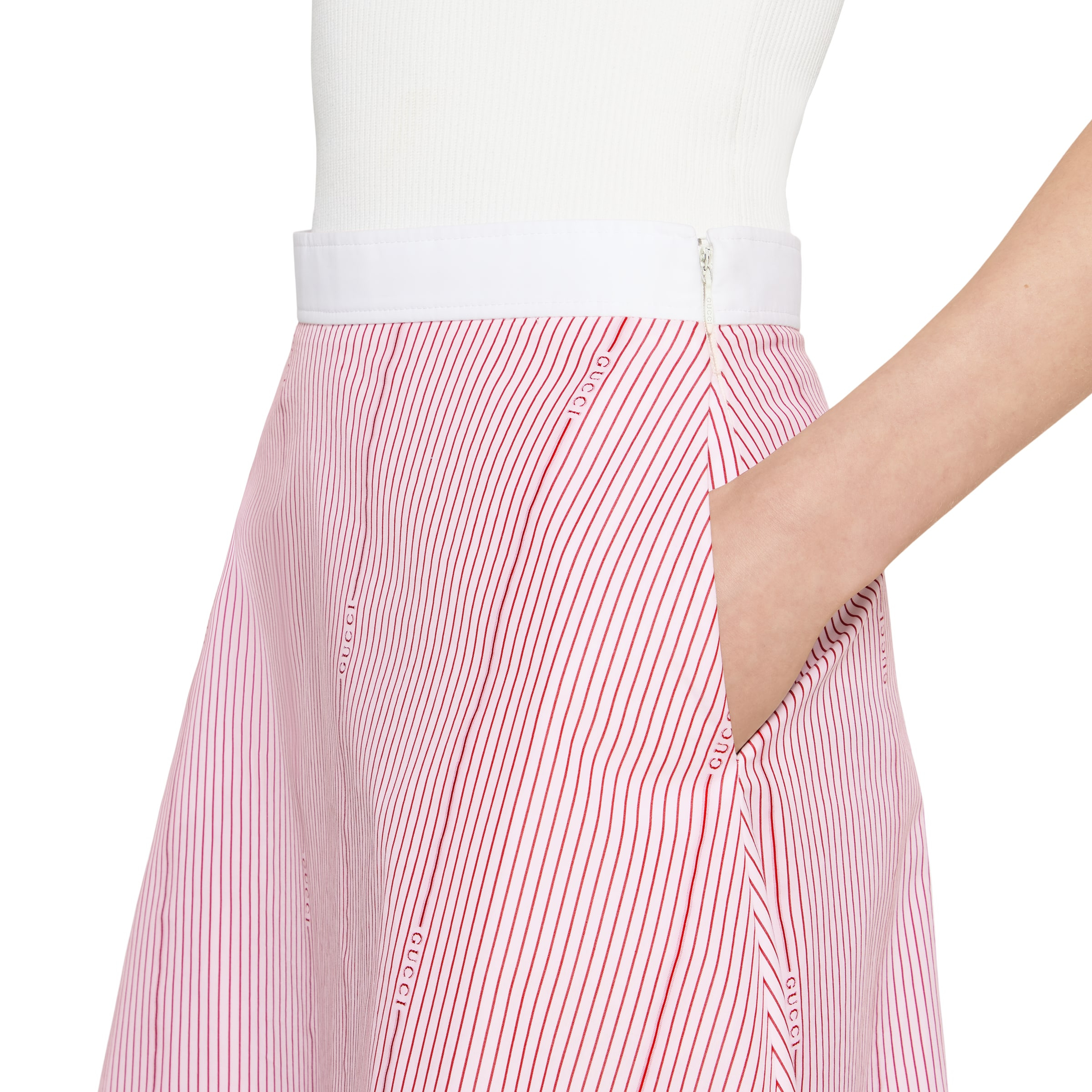 Gucci cotton fil coupé skirt - 5