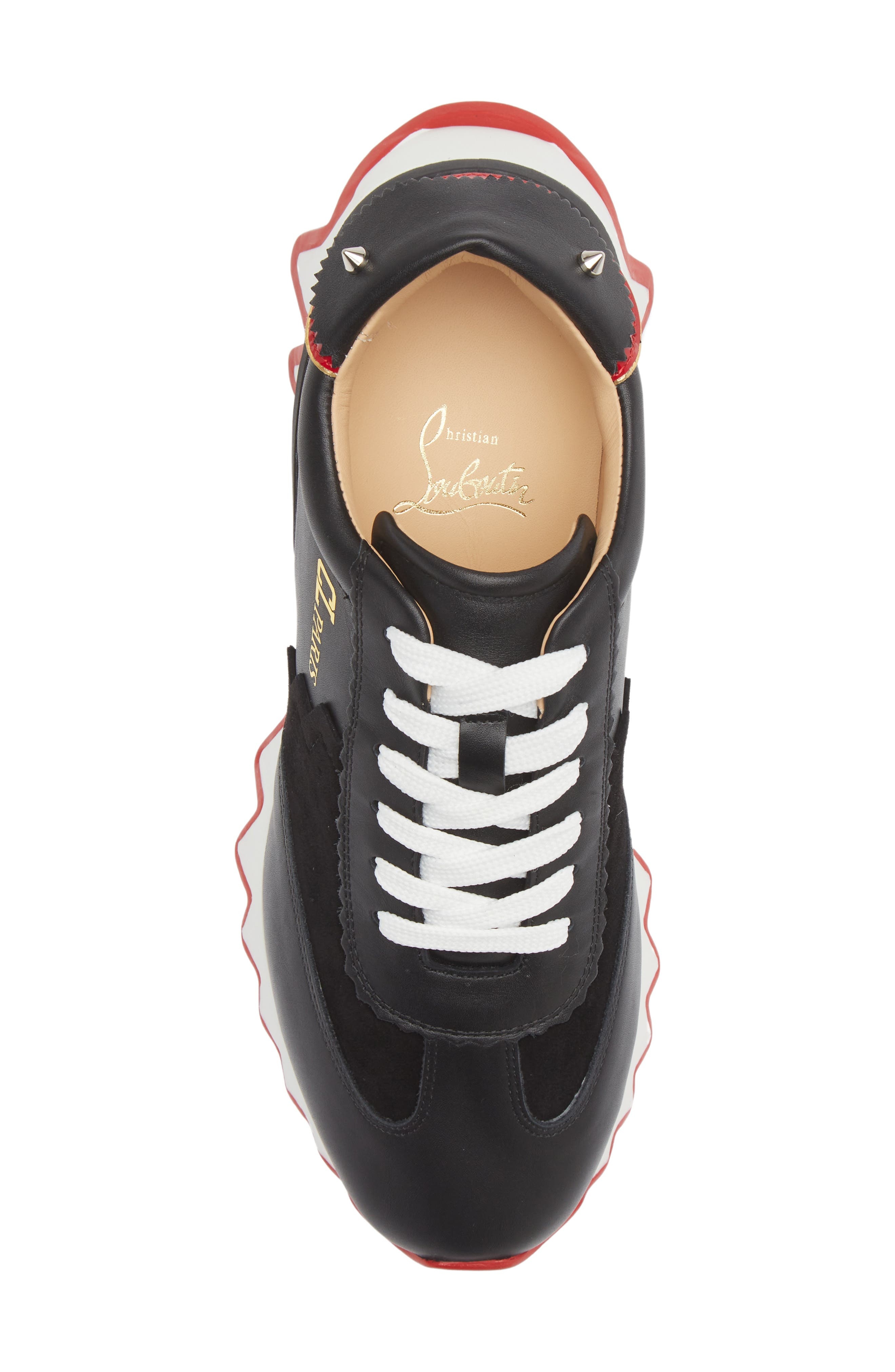 Christian Louboutin Loubishark Sneaker in Black/Red at Nordstrom - 5