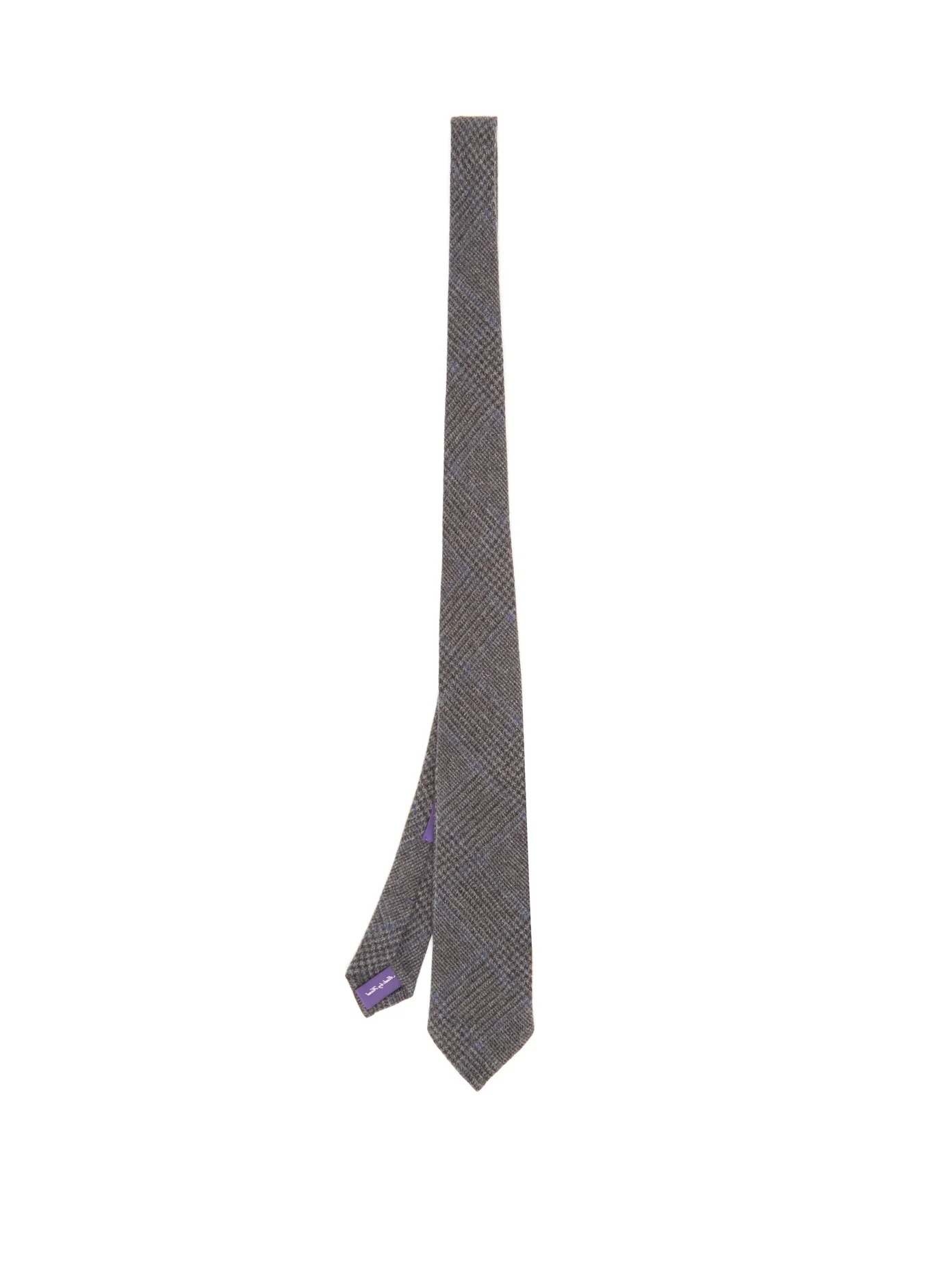 Checked cashmere tie - 1