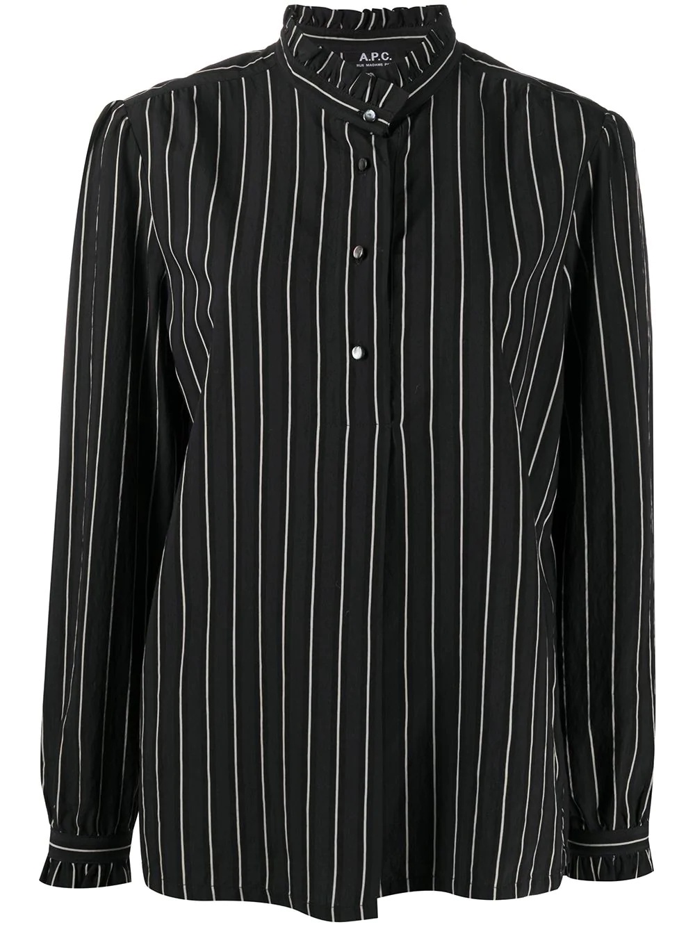 pinstripe ruffle shirt - 1