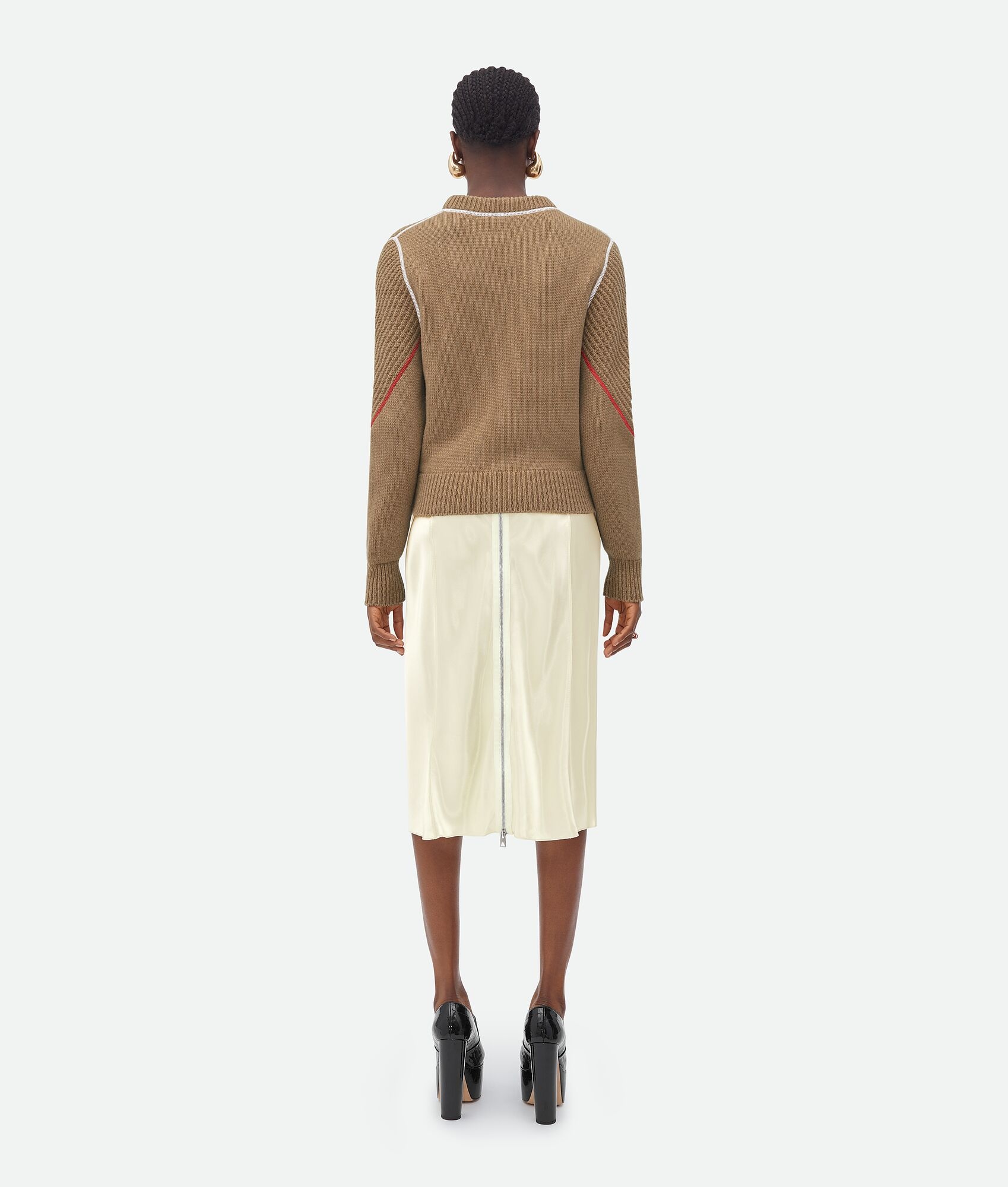 wool cashmere overlock jumper - 3