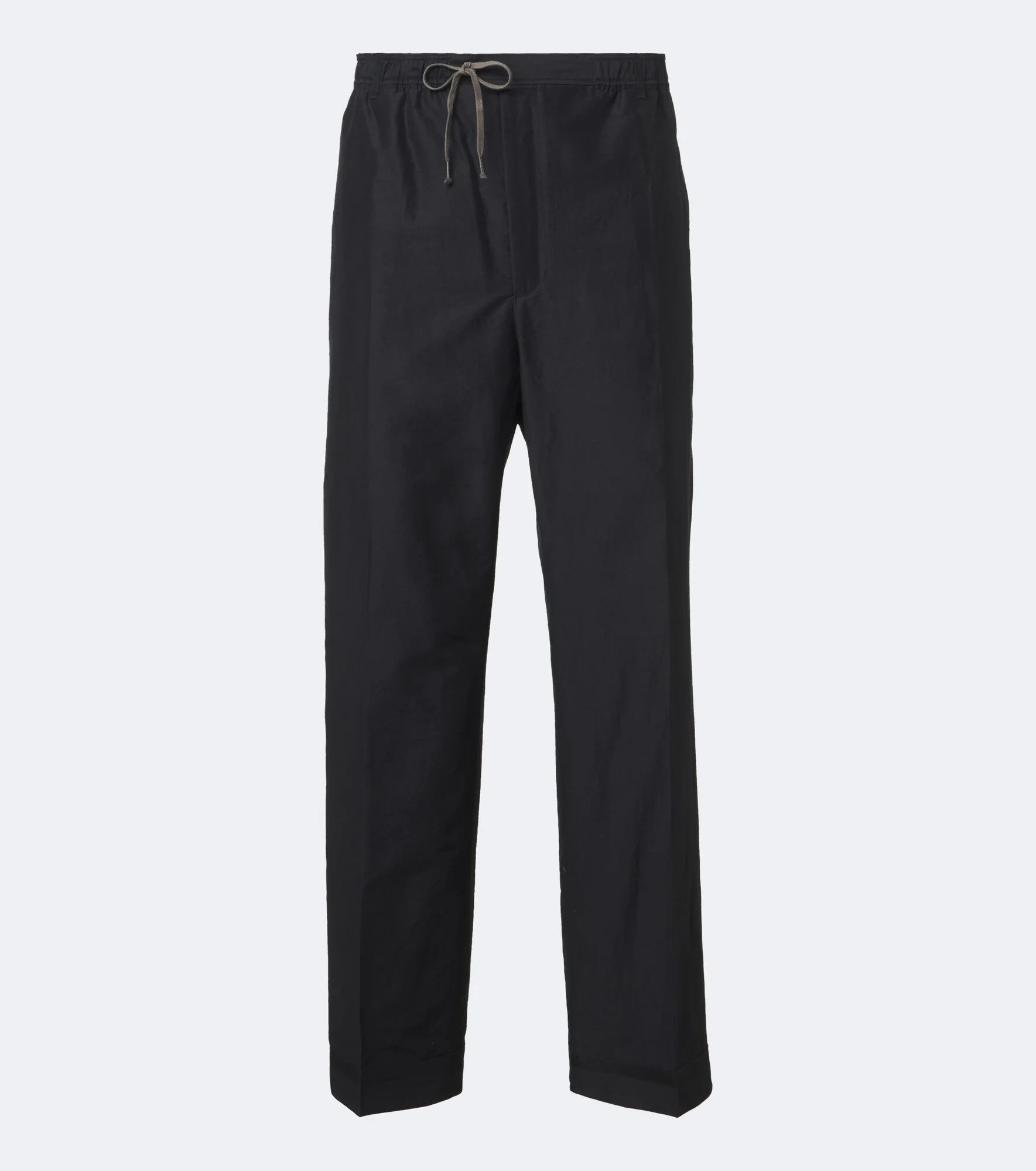 Cotton and silk-blend straight pants - 1