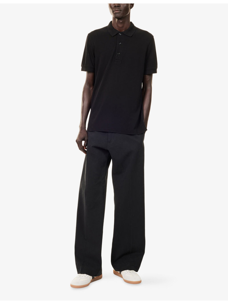 TOM FORD Short-Sleeve Piquet Cotton-Blend Polo Shirt outlook