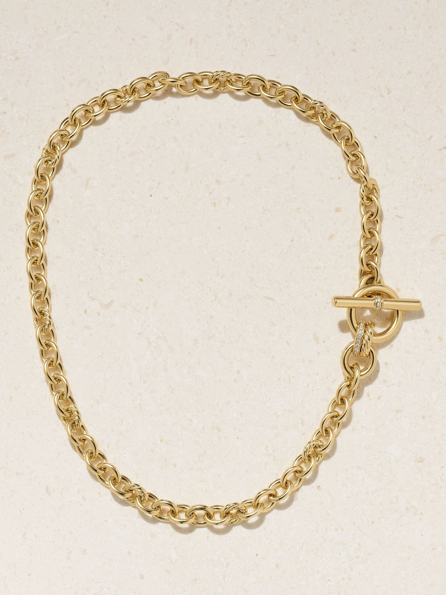 DY Mercer® 18-karat gold diamond necklace Gold - 1