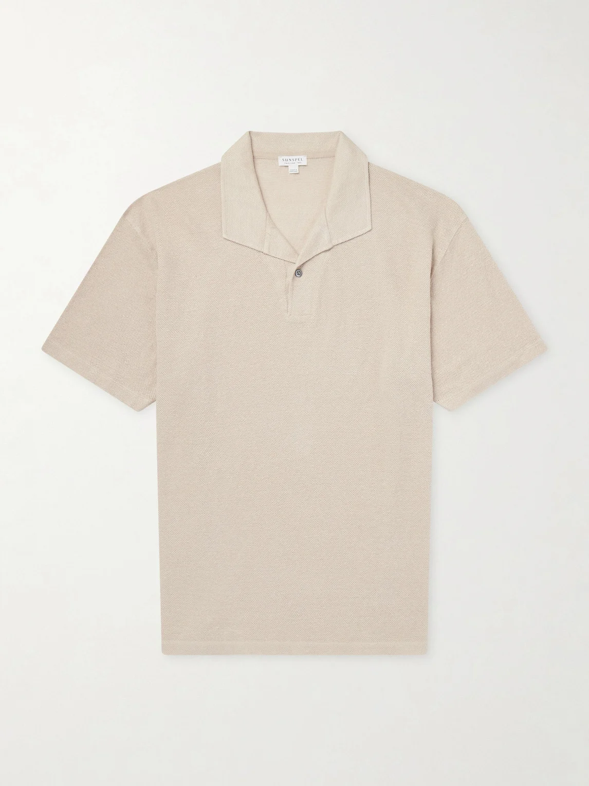 Linen-Piqué Polo Shirt - 1