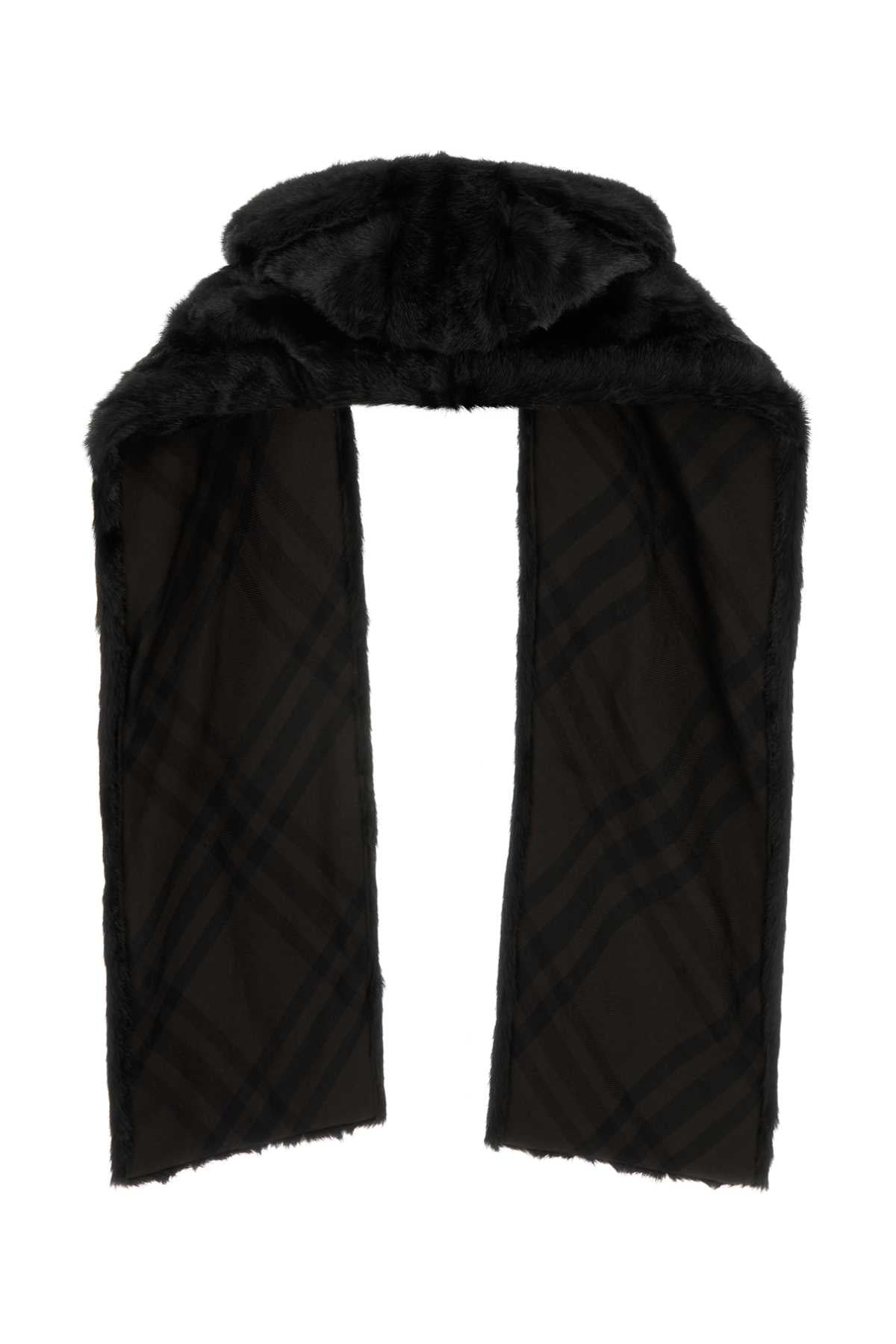 Burberry Women Black Eco Fur Scarf - 2