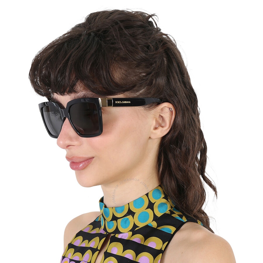 Dolce and Gabbana Dark Grey Square Ladies Sunglasses DG6165 501/87 56 - 2