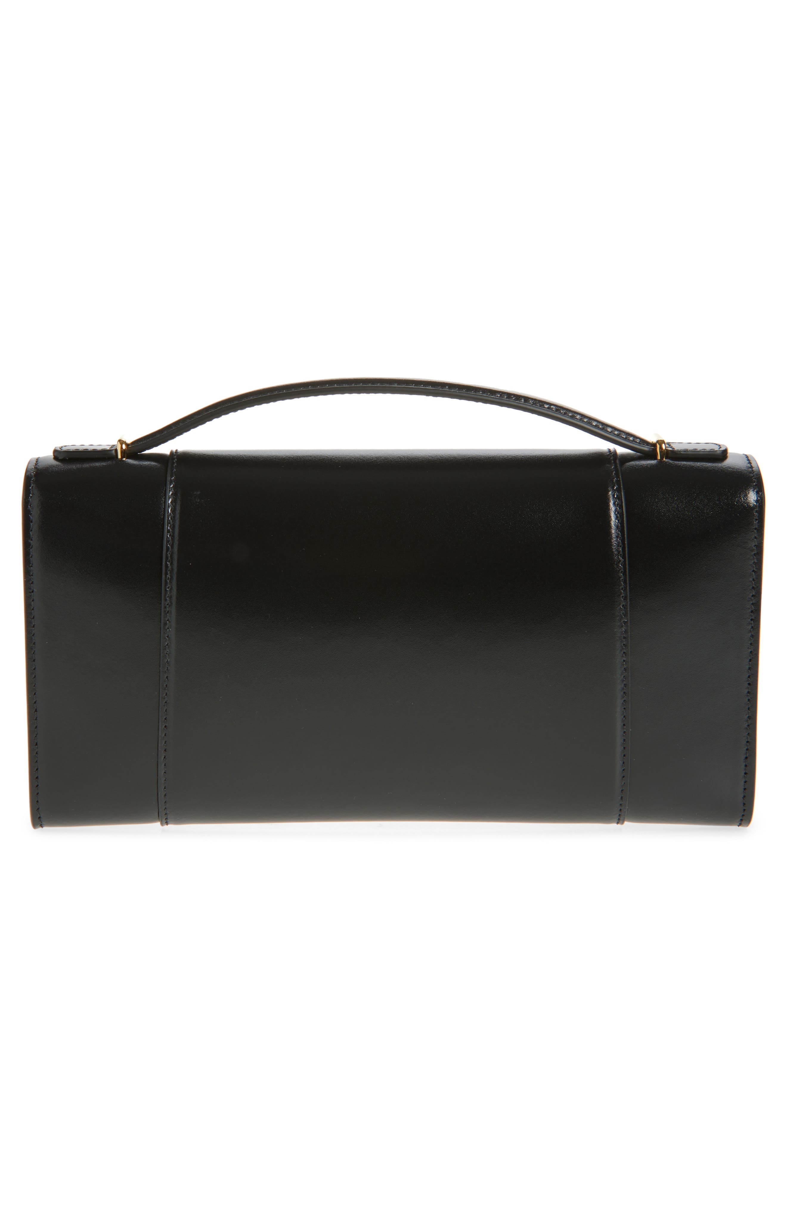 Balenciaga Hourglass Leather Top Handle Clutch in 1000 Black at Nordstrom - 3