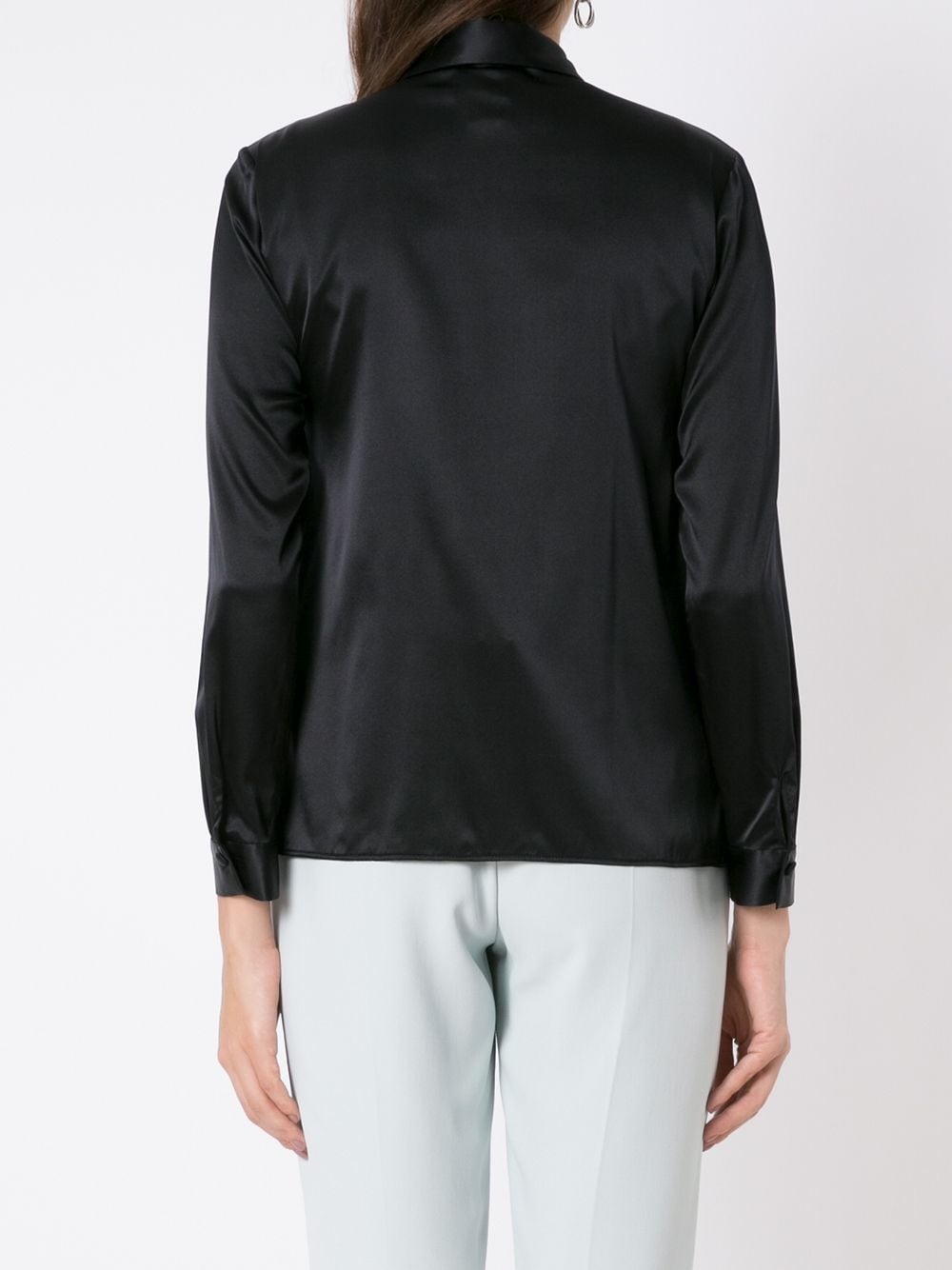 long-sleeve silk shirt - 4