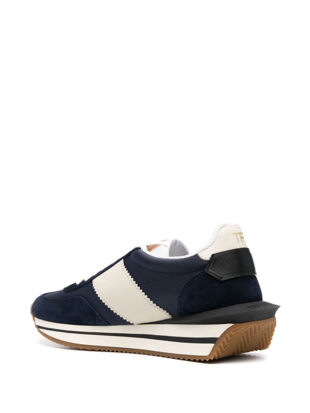 James panelled leather sneakers - 3