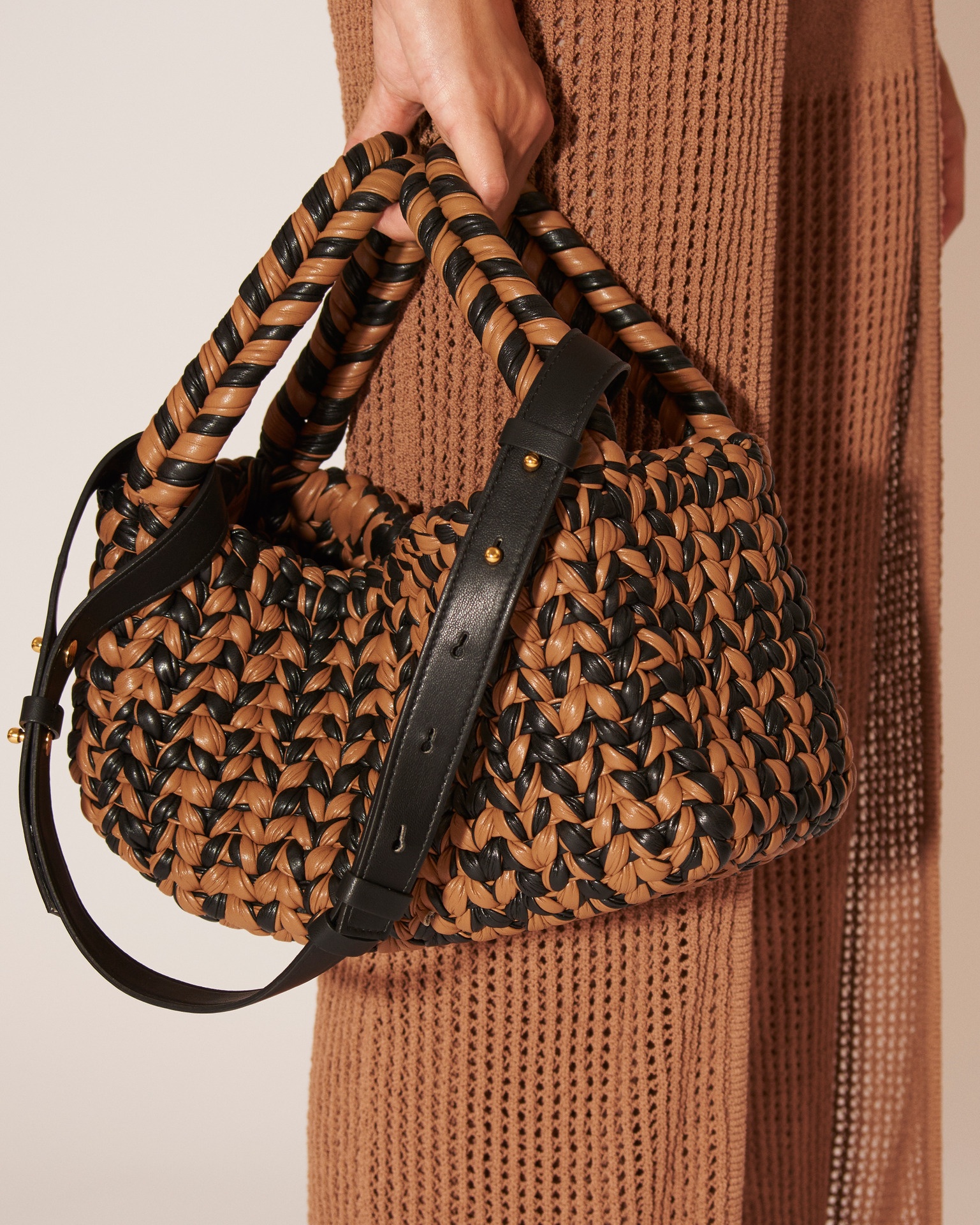 THE BUSKET - Woven melange bag - Black - 2