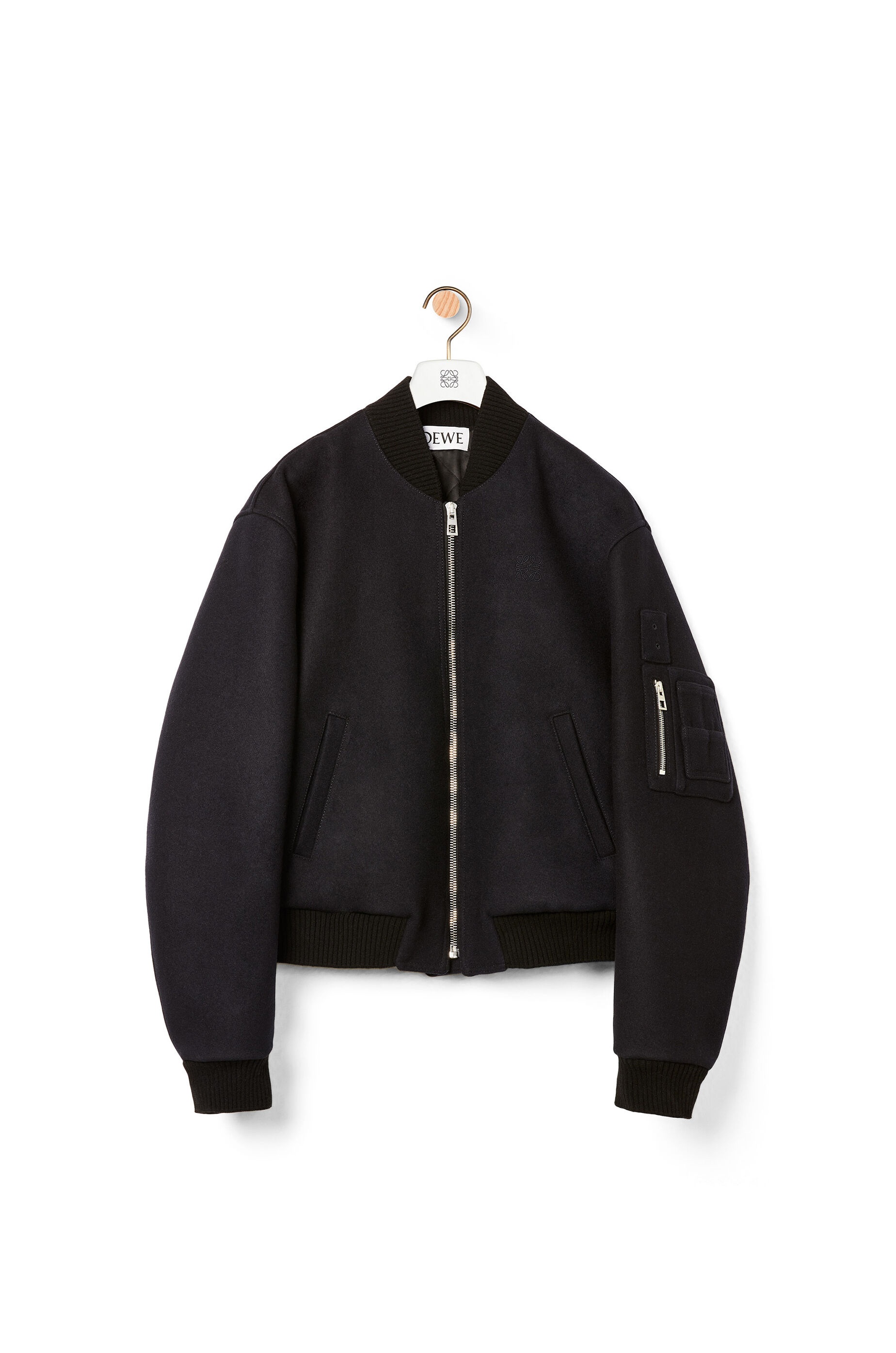 Bomber jacket in wool and polyester - 1