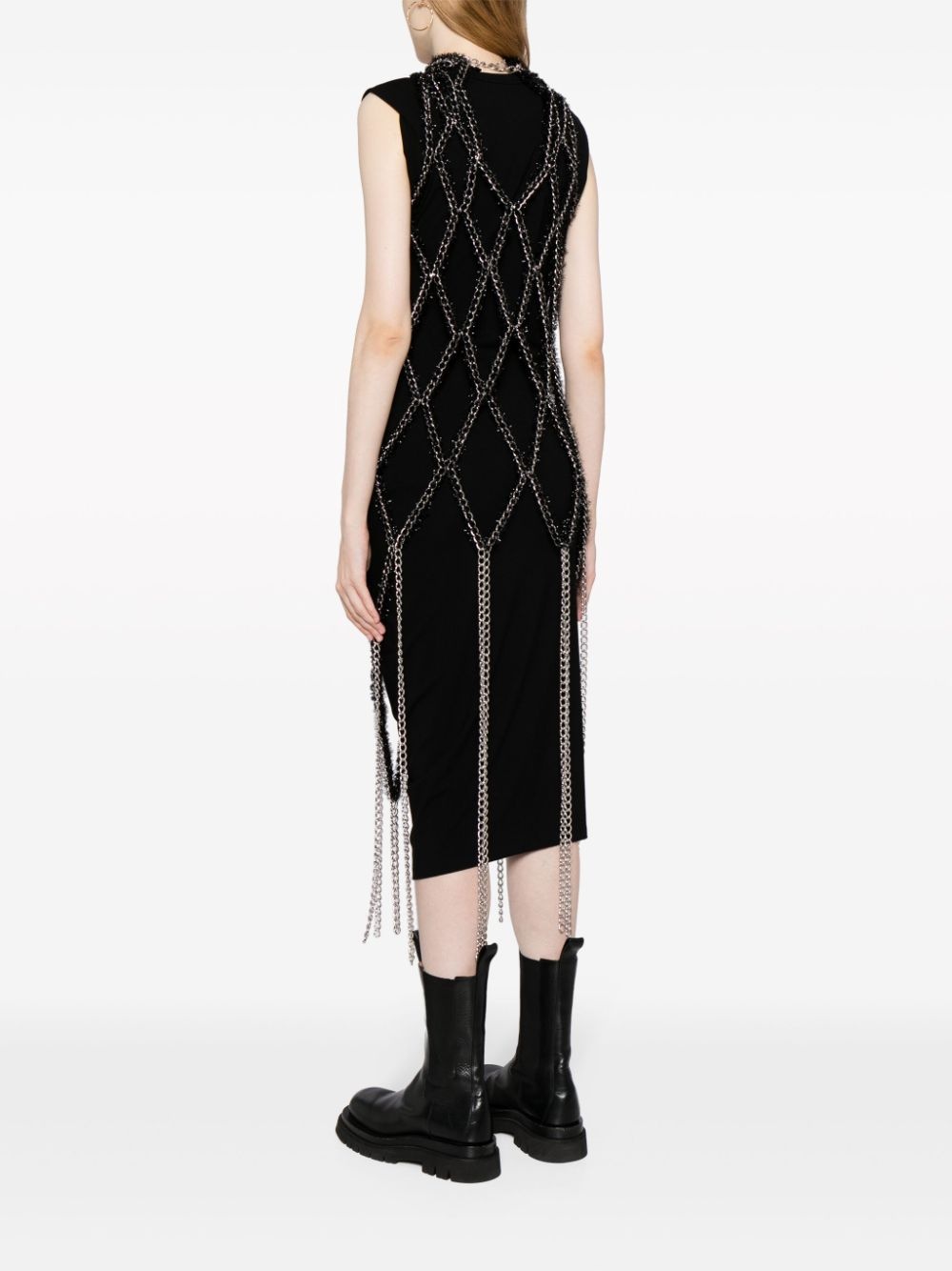 faux-fur chain dress - 4