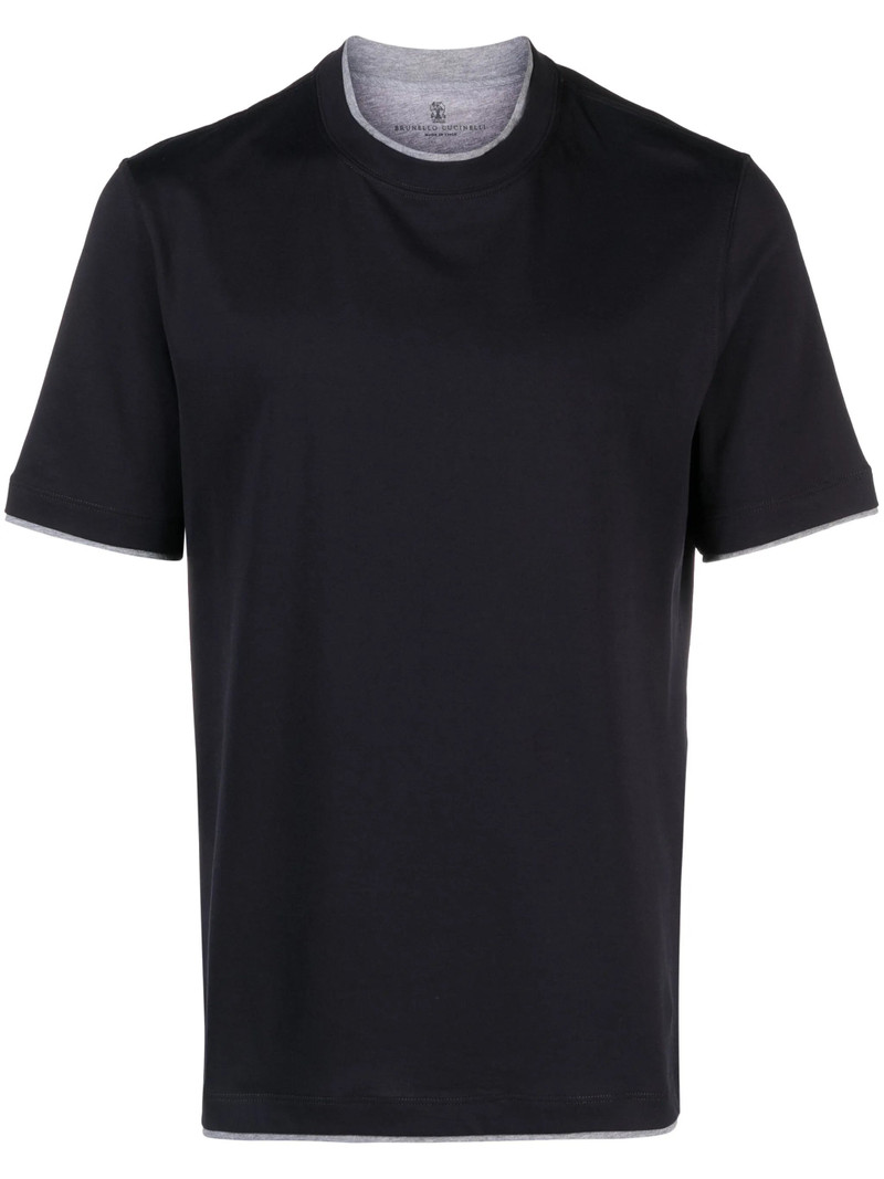 Layered-effect Cotton T-shirt 1