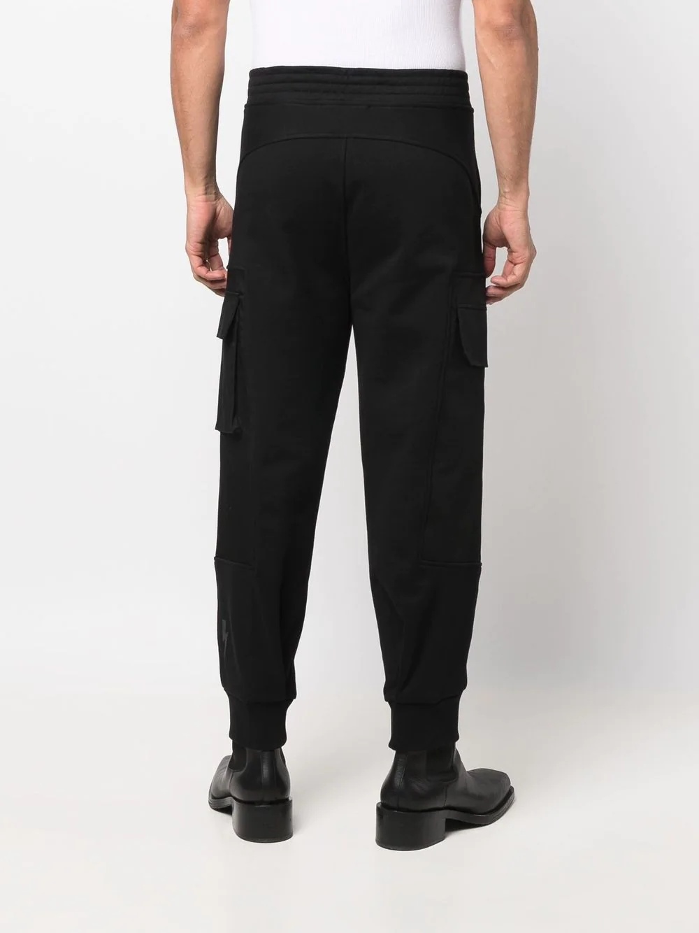 cargo-pocket tapered track pants - 4