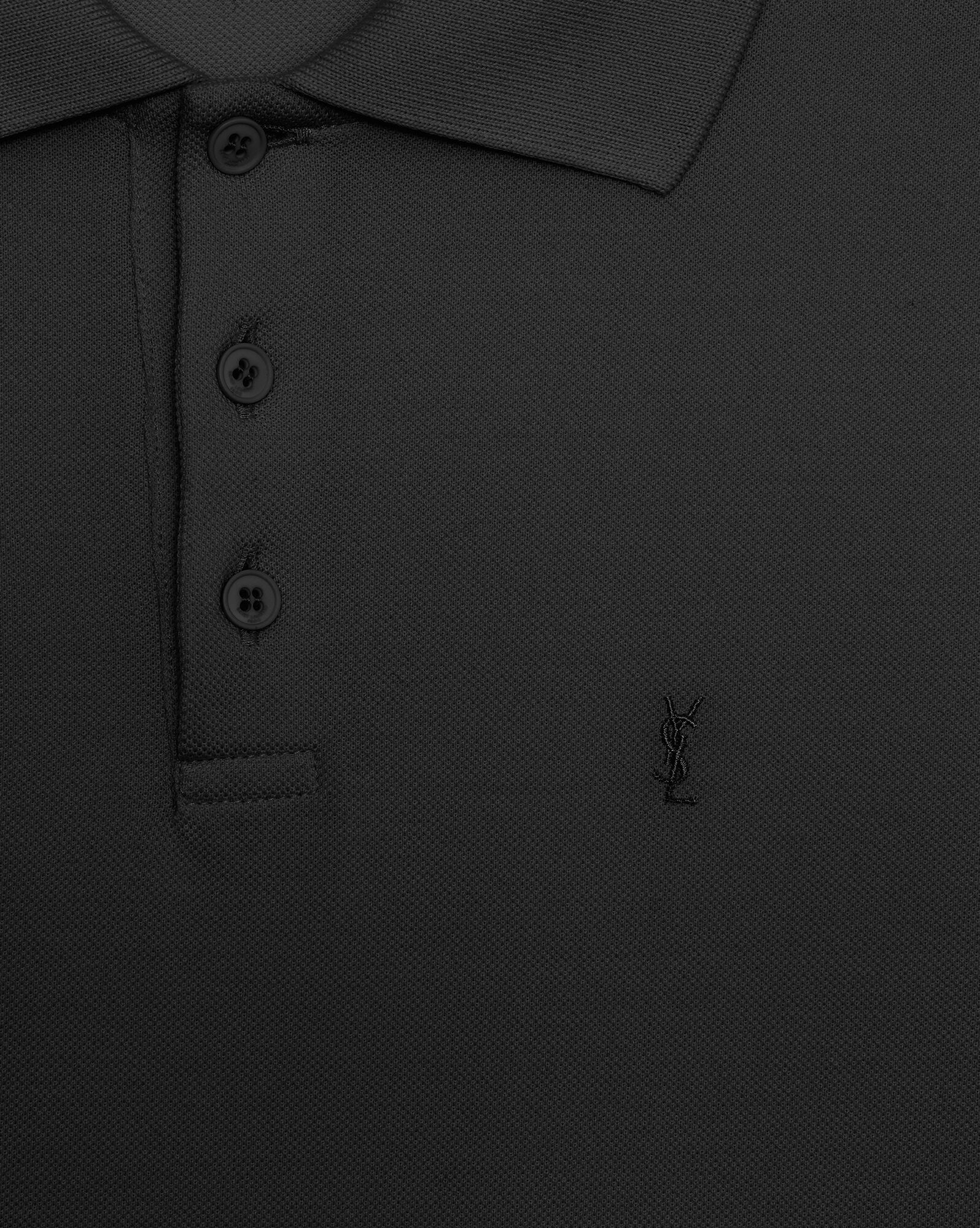 monogram polo shirt in cotton piqué - 3