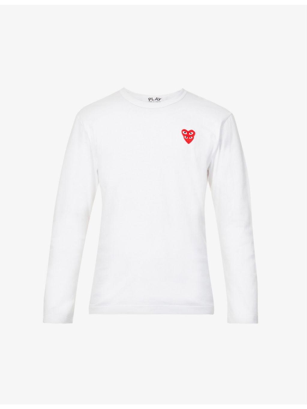 Overlap heart-print cotton-jersey top - 1