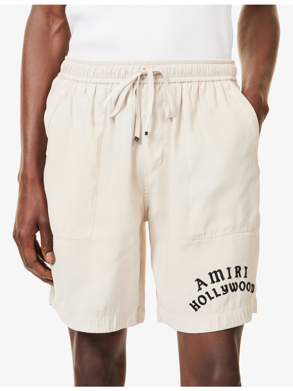 Hollywood Drawstring Silk Shorts - 5